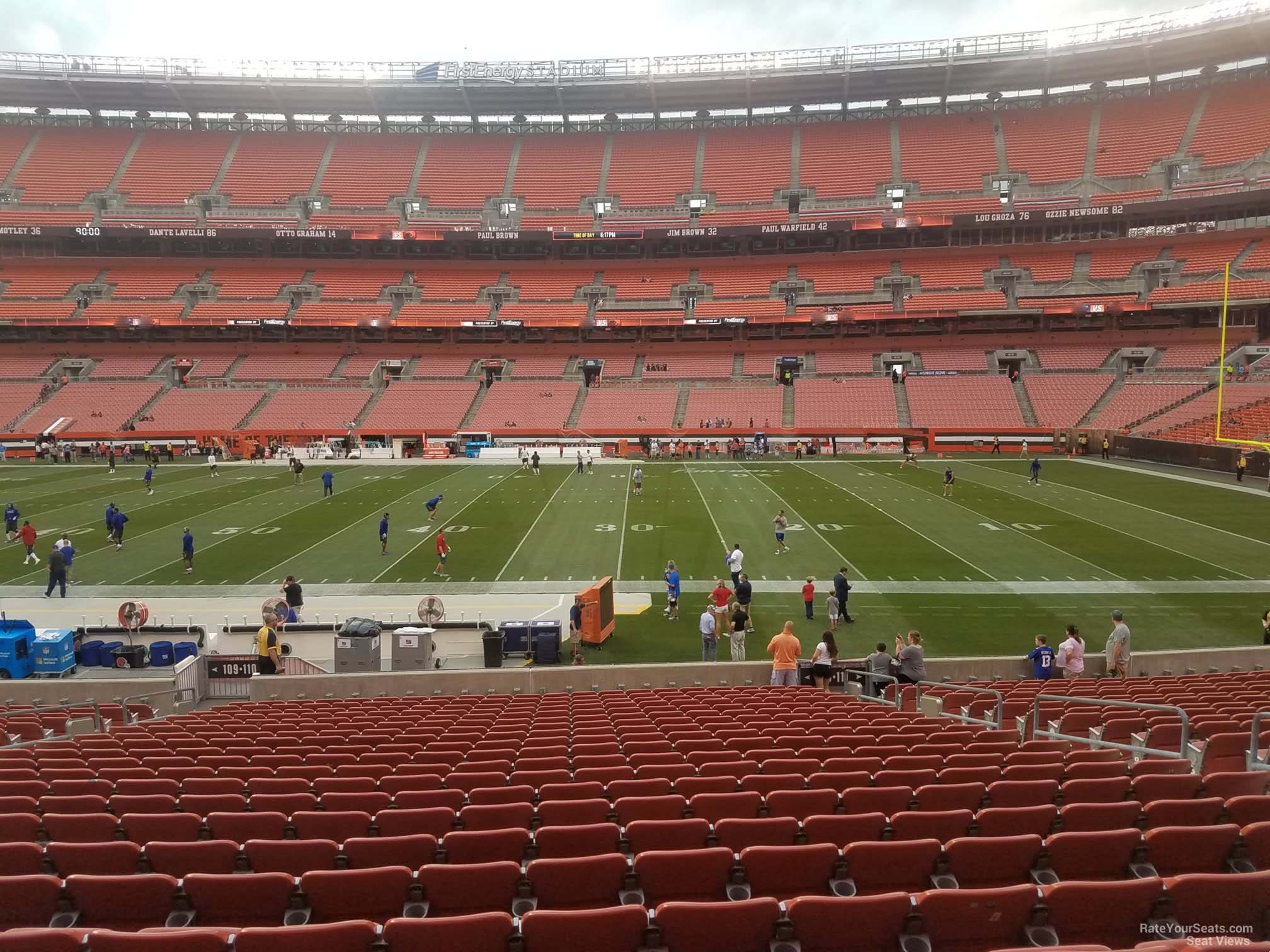 section 110, row 22 seat view  - cleveland browns stadium