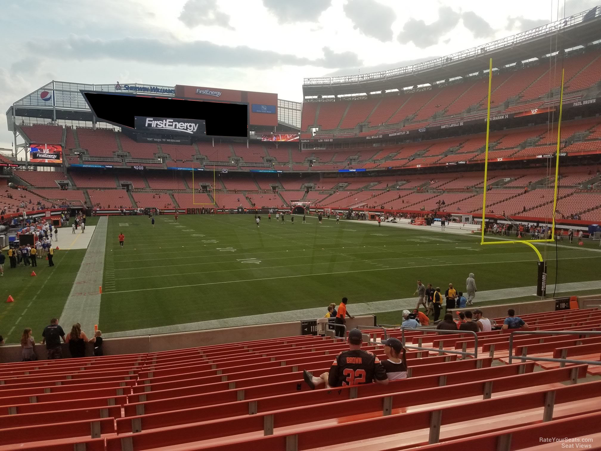 section 118, row 17 seat view  - cleveland browns stadium
