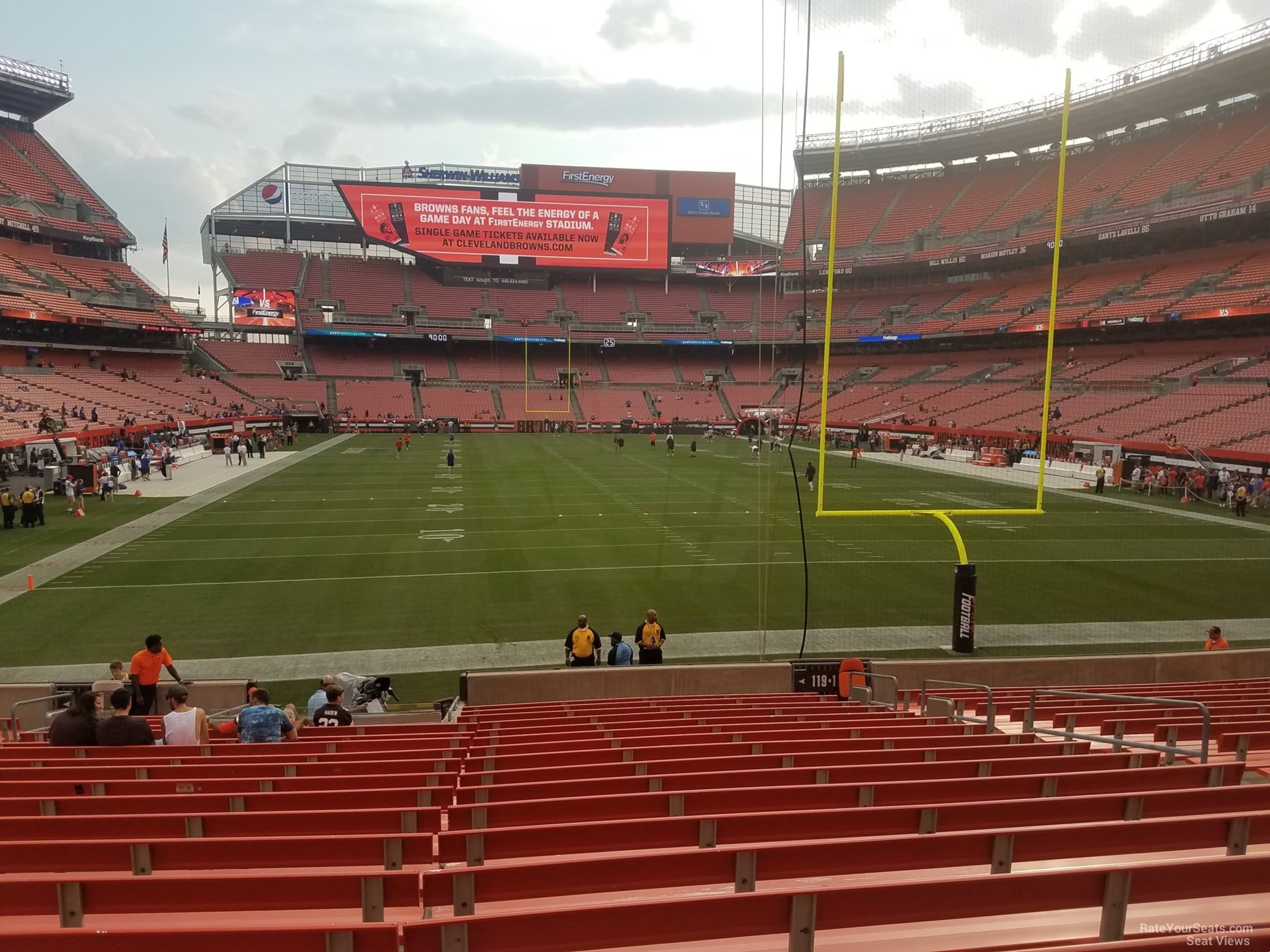 section 119, row 17 seat view  - cleveland browns stadium