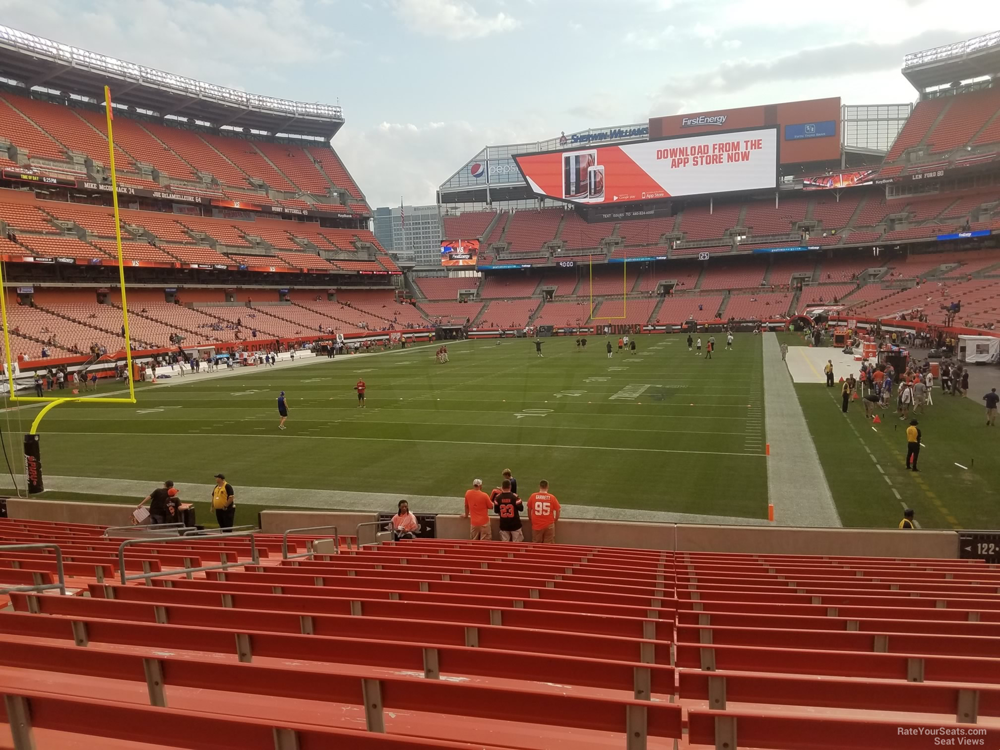 section 122, row 17 seat view  - cleveland browns stadium