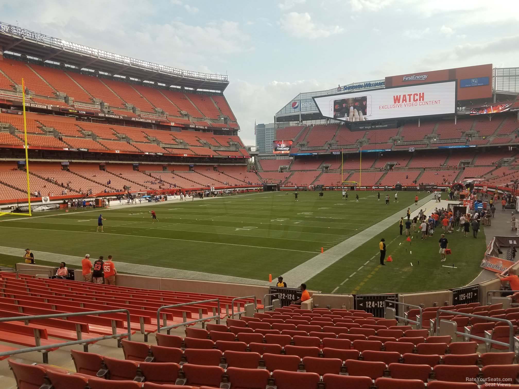 section 124, row 17 seat view  - cleveland browns stadium