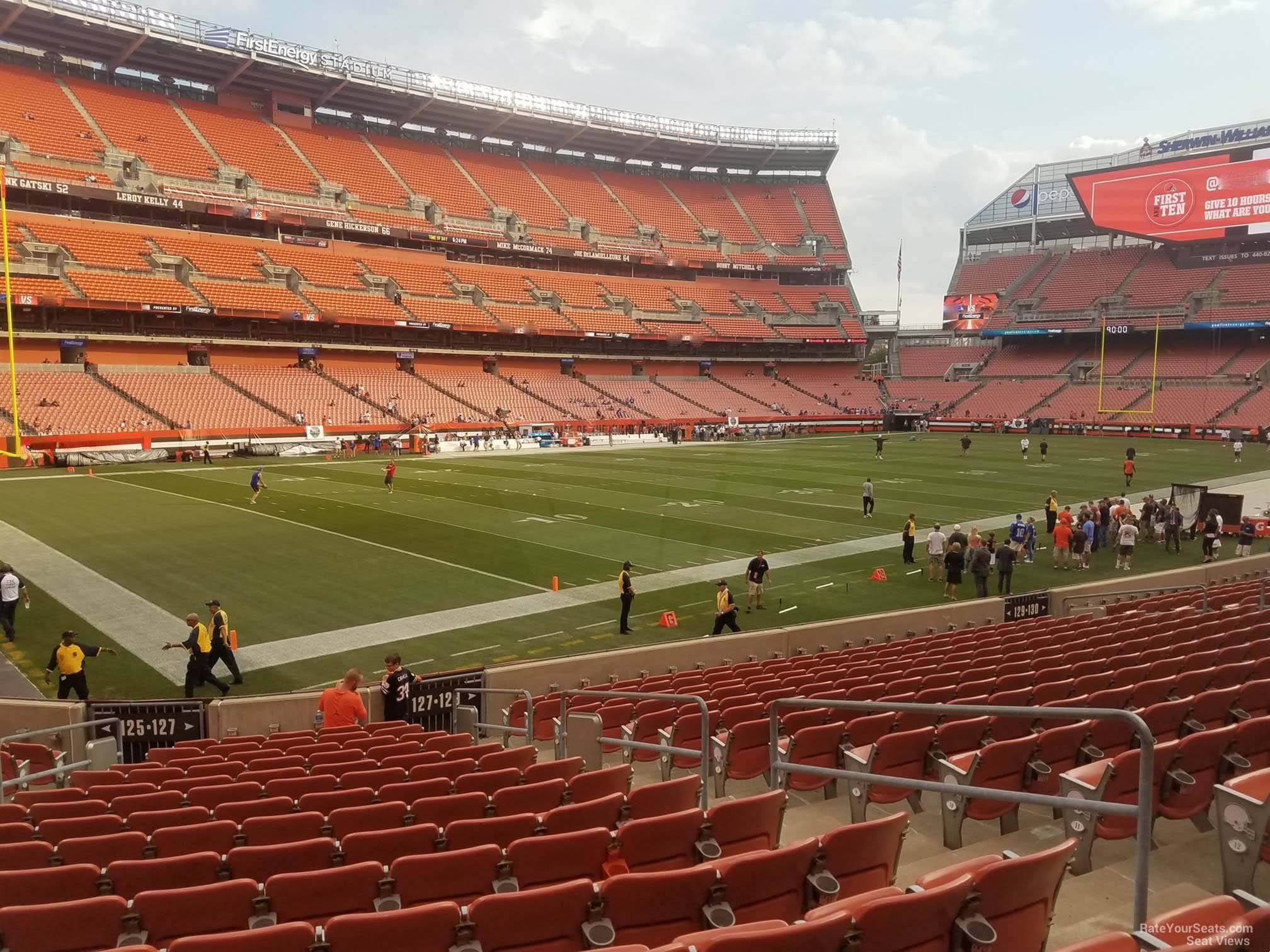 section 127, row 17 seat view  - cleveland browns stadium