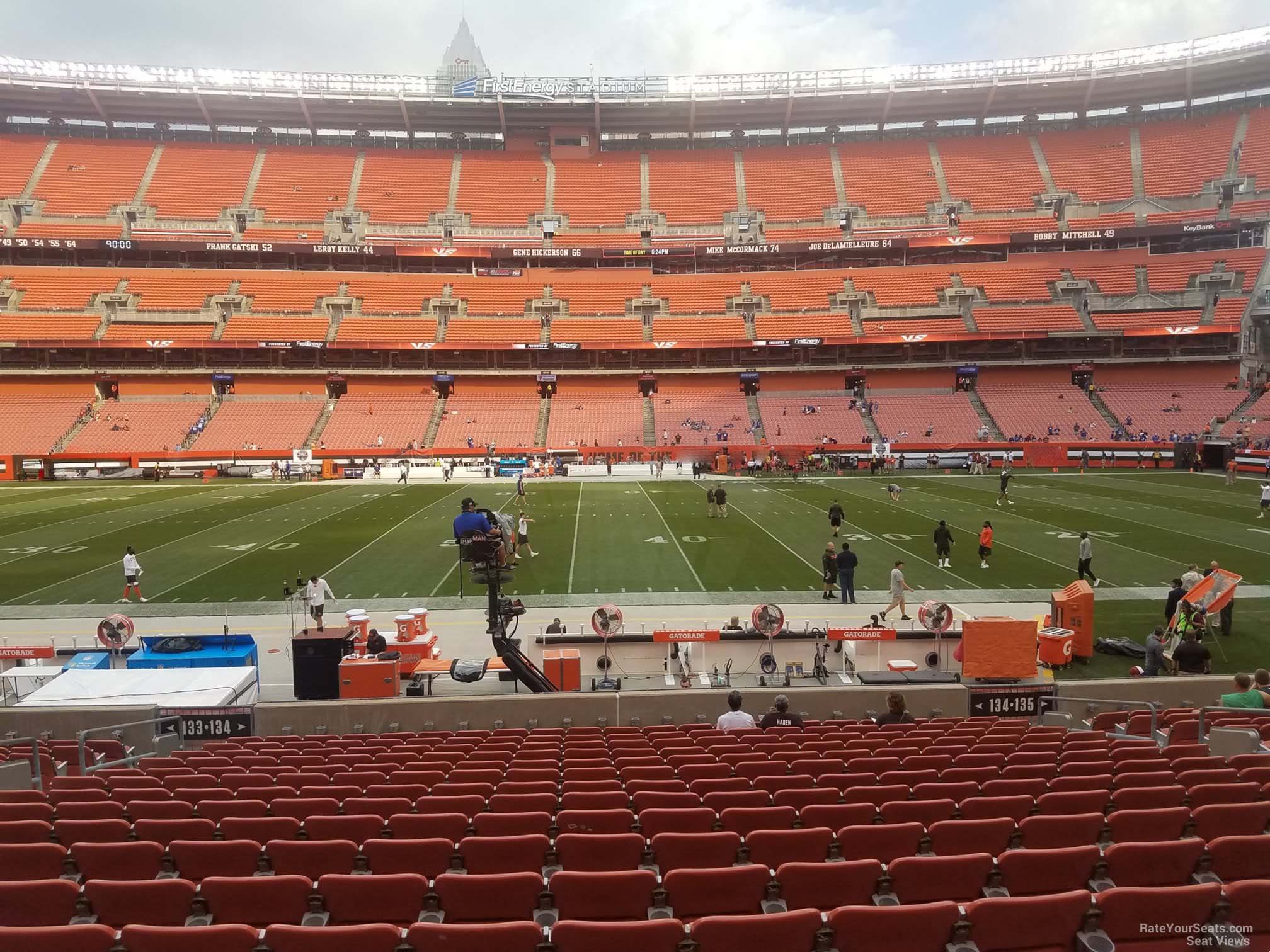 section 134, row 17 seat view  - cleveland browns stadium