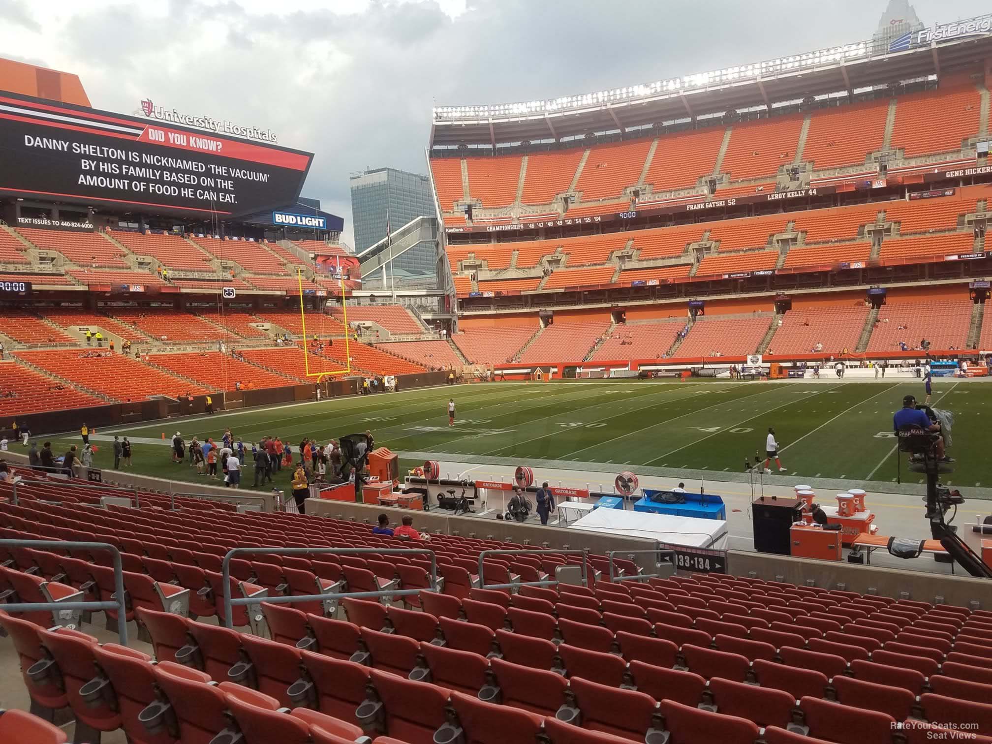 Buy Browns PSLs in section 134, row 33, seats 11-16