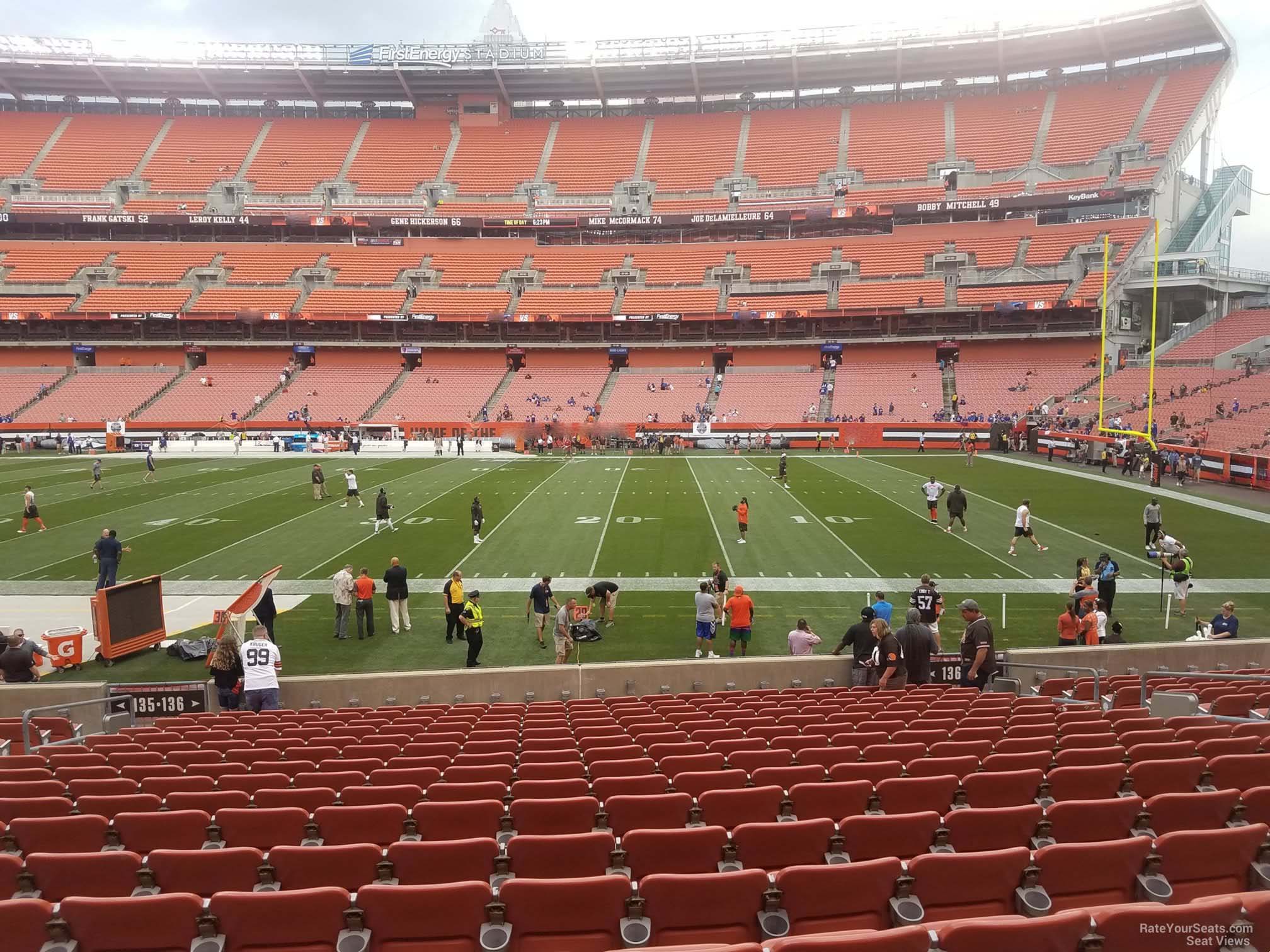 section 136, row 17 seat view  - cleveland browns stadium