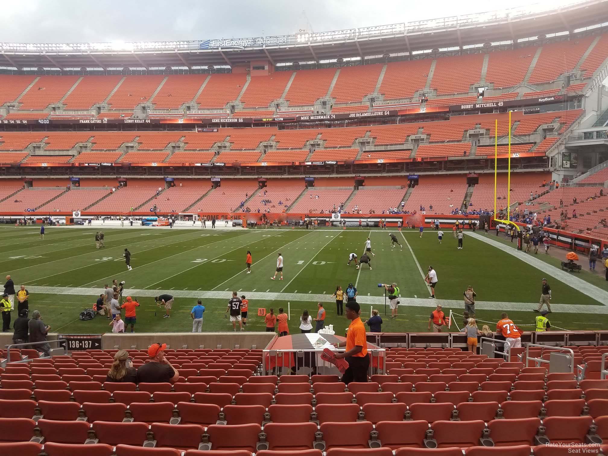 section 137, row 17 seat view  - cleveland browns stadium