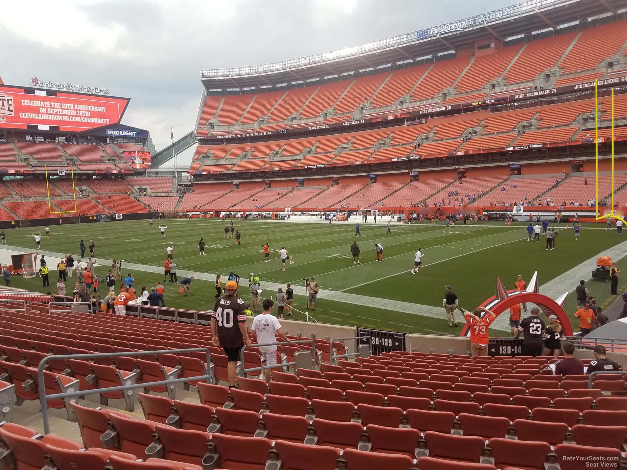 section 139, row 17 seat view  - cleveland browns stadium