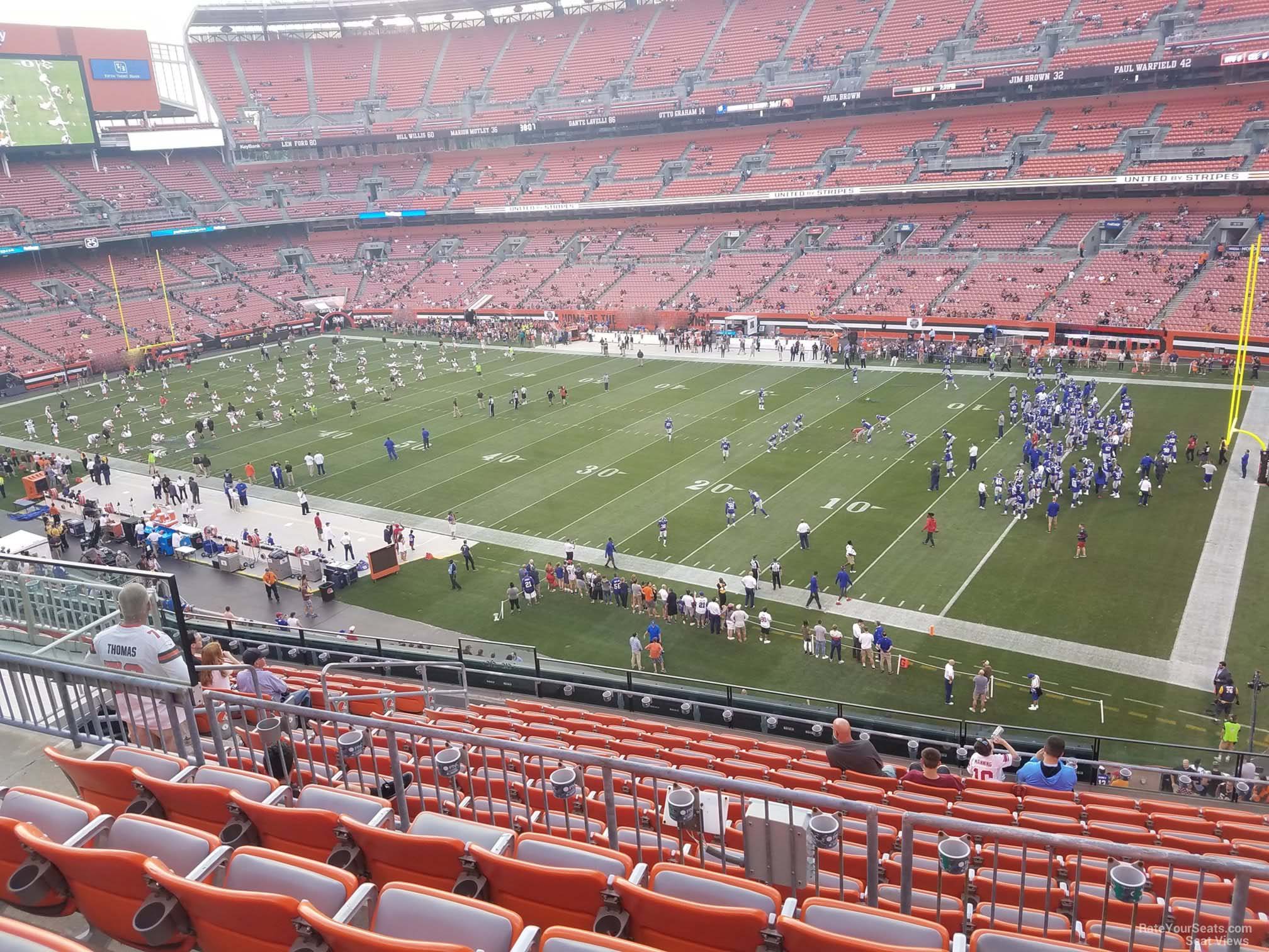 section 313, row 14 seat view  - cleveland browns stadium