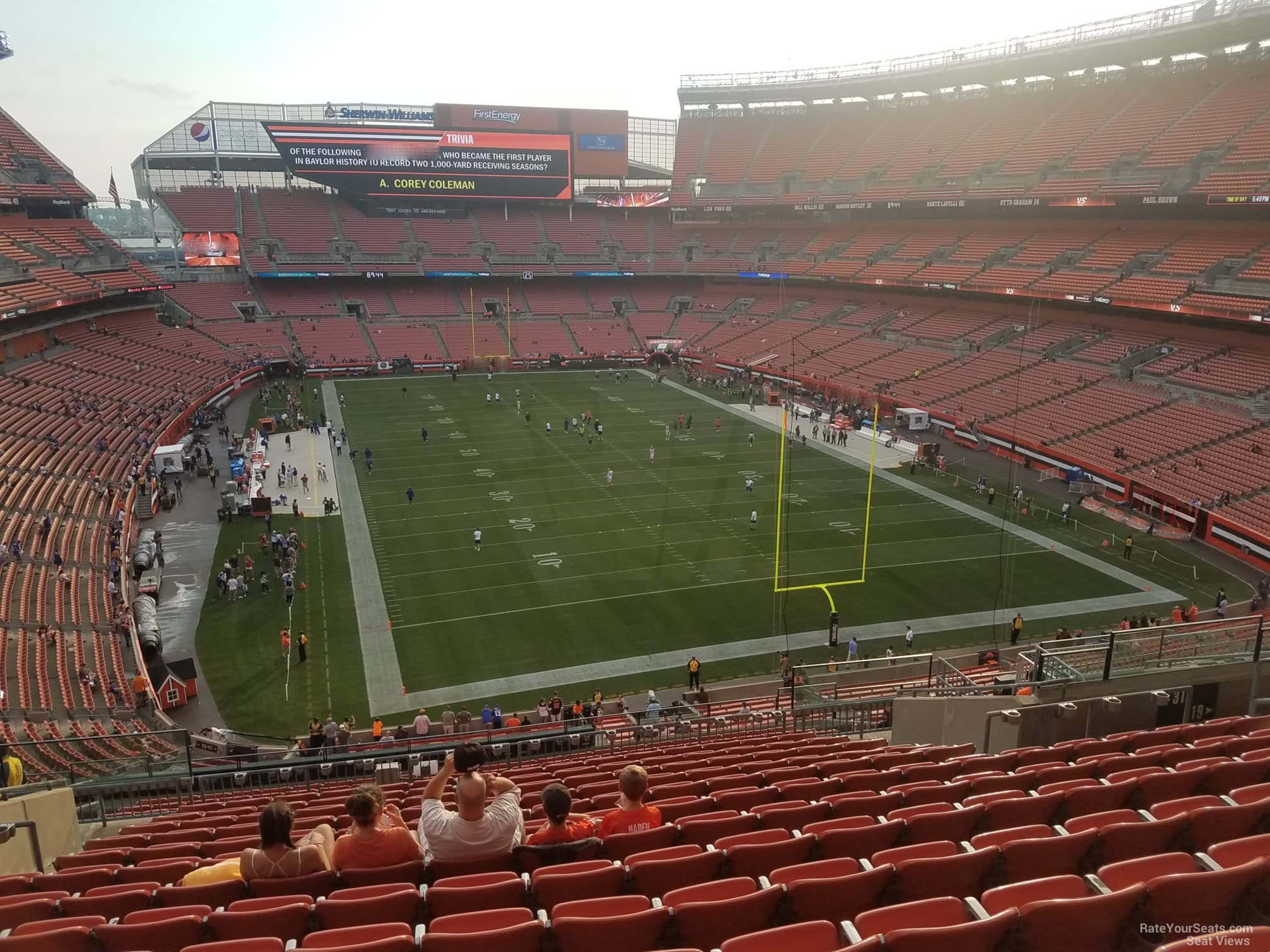 section 318, row 20 seat view  - cleveland browns stadium