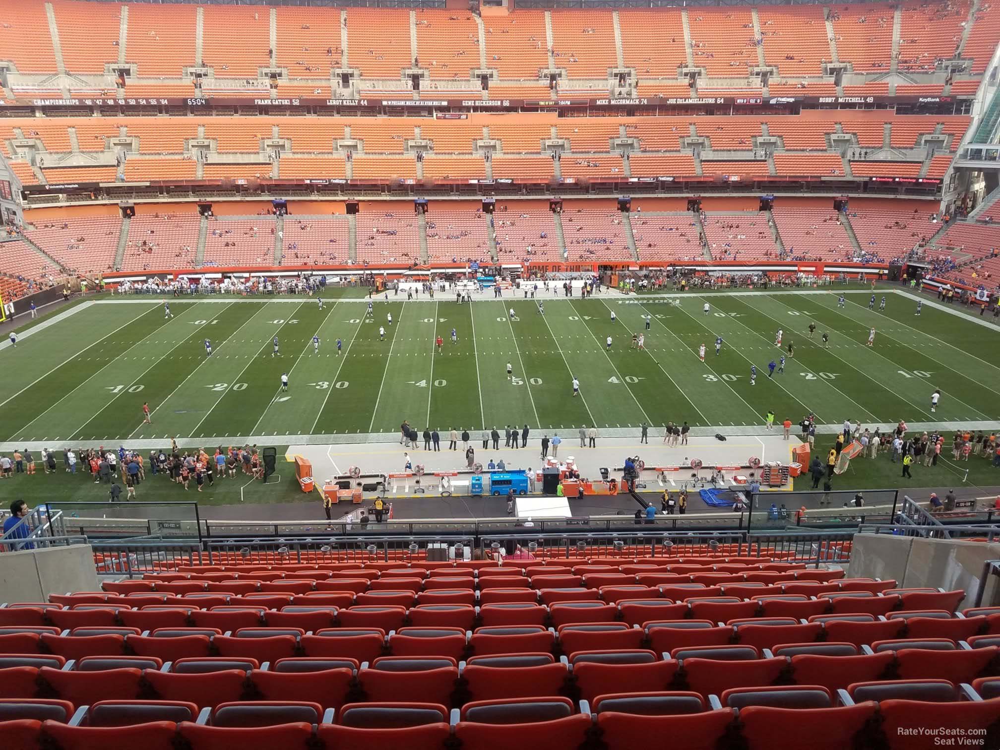 section 333, row 18 seat view  - cleveland browns stadium