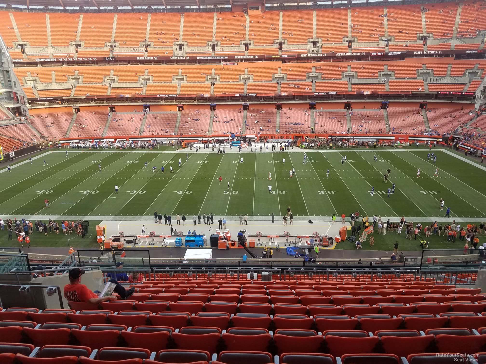 section 334, row 18 seat view  - cleveland browns stadium