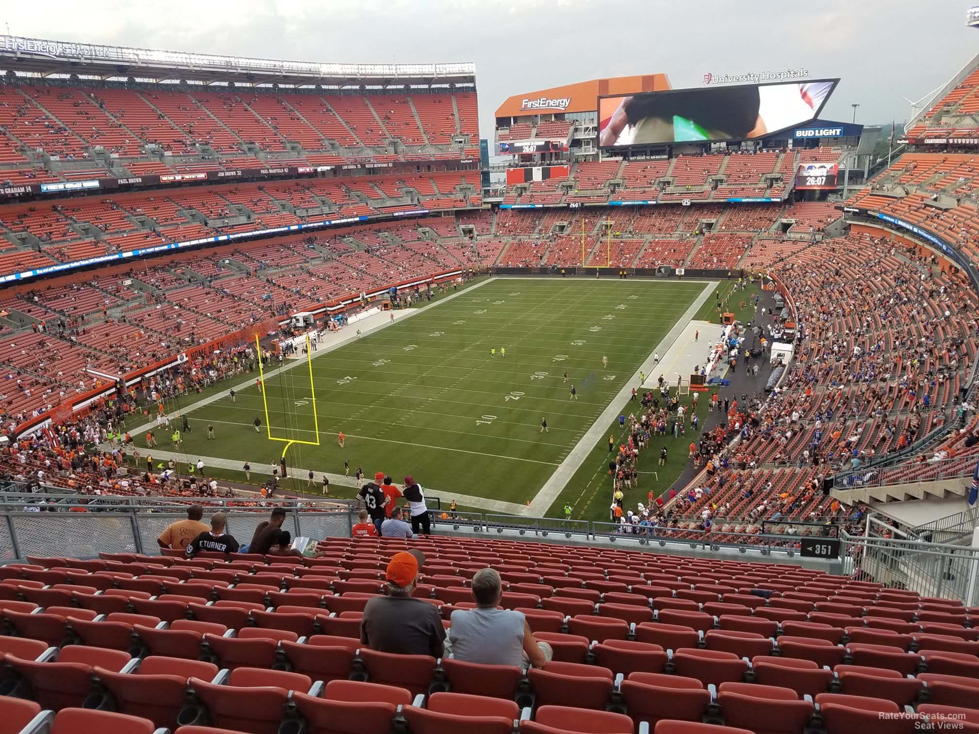 section 351, row 18 seat view  - cleveland browns stadium
