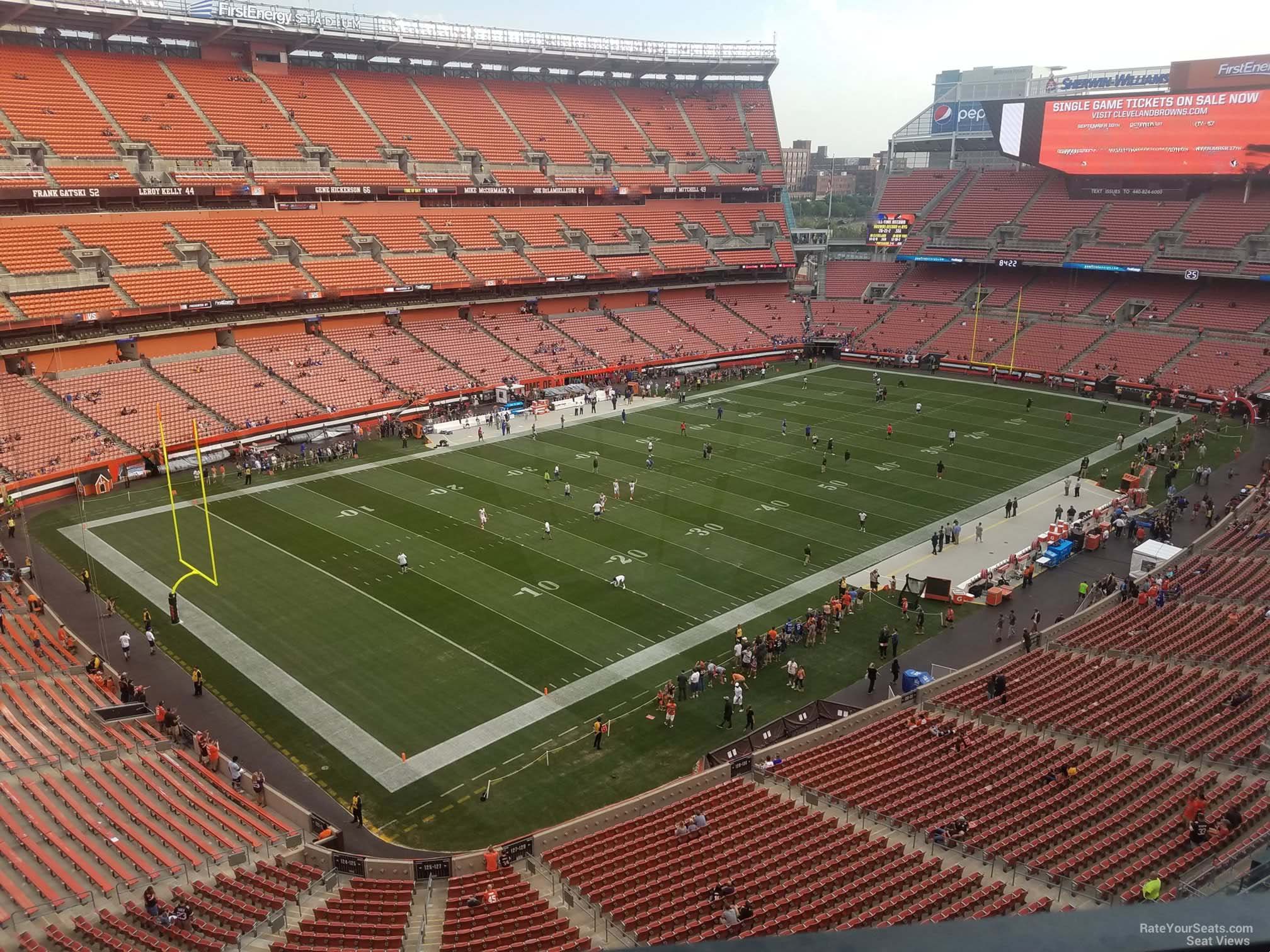 section 527, row 2 seat view  - cleveland browns stadium