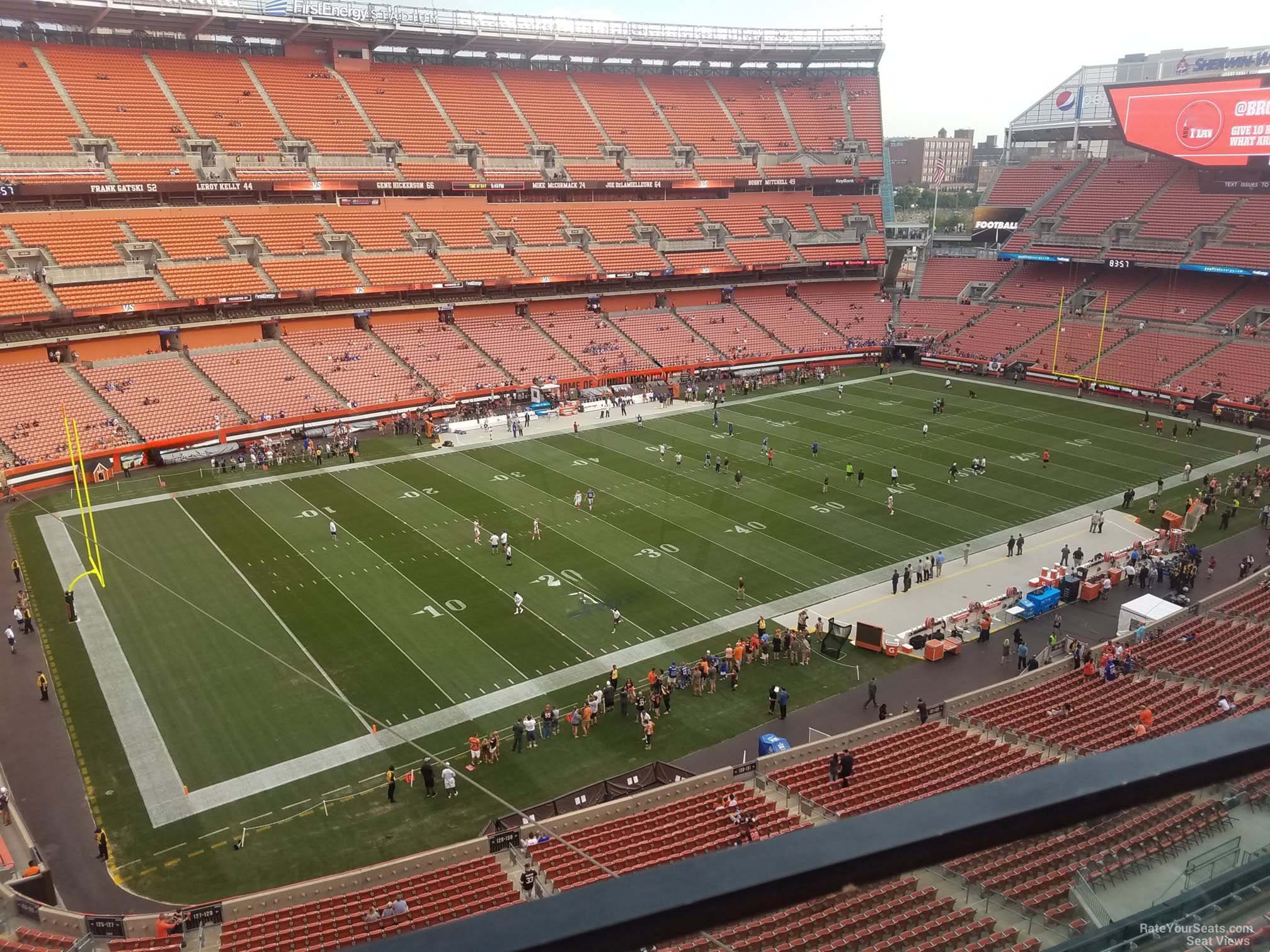 section 529, row 2 seat view  - cleveland browns stadium