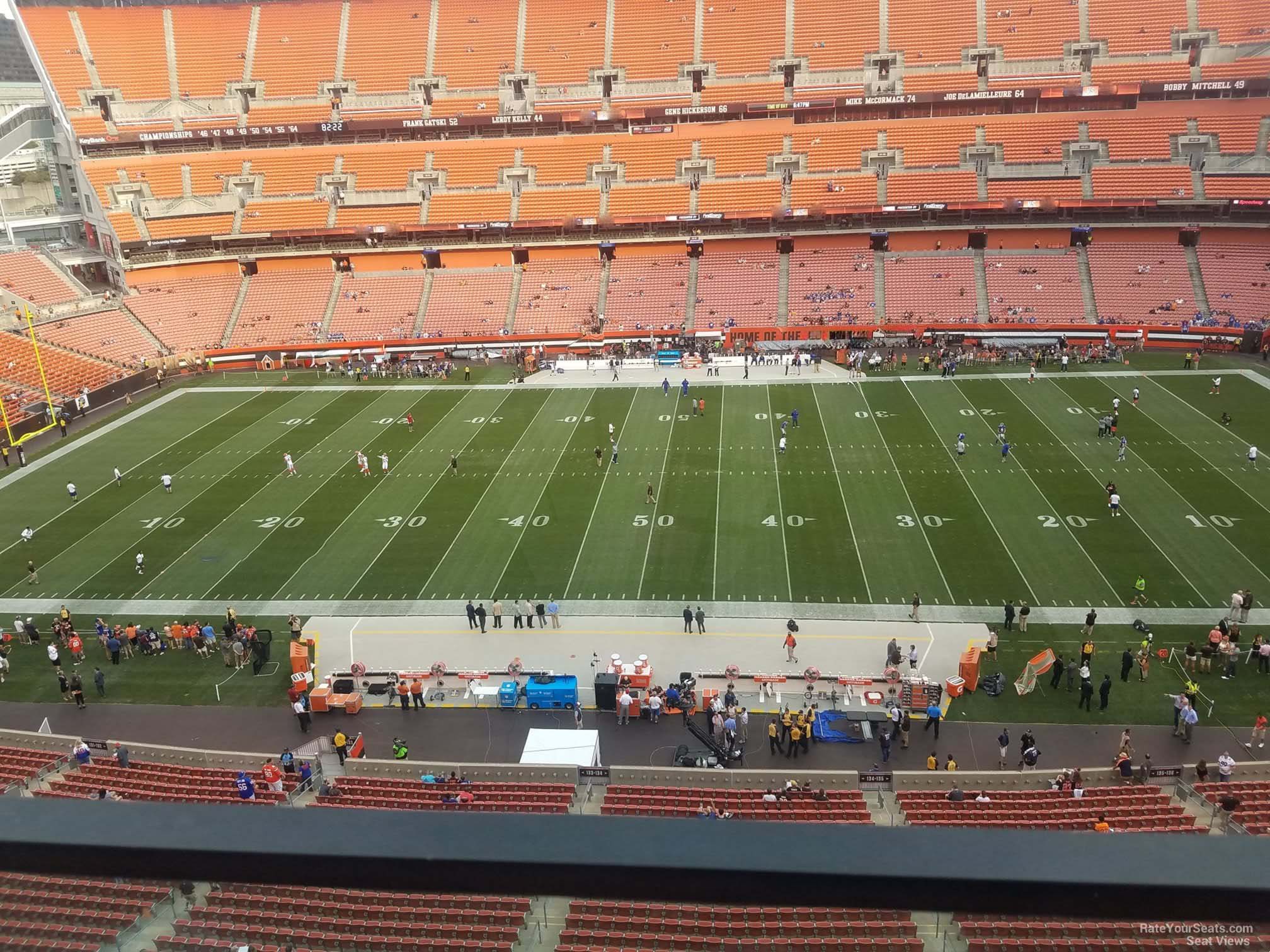 section 534, row 2 seat view  - cleveland browns stadium