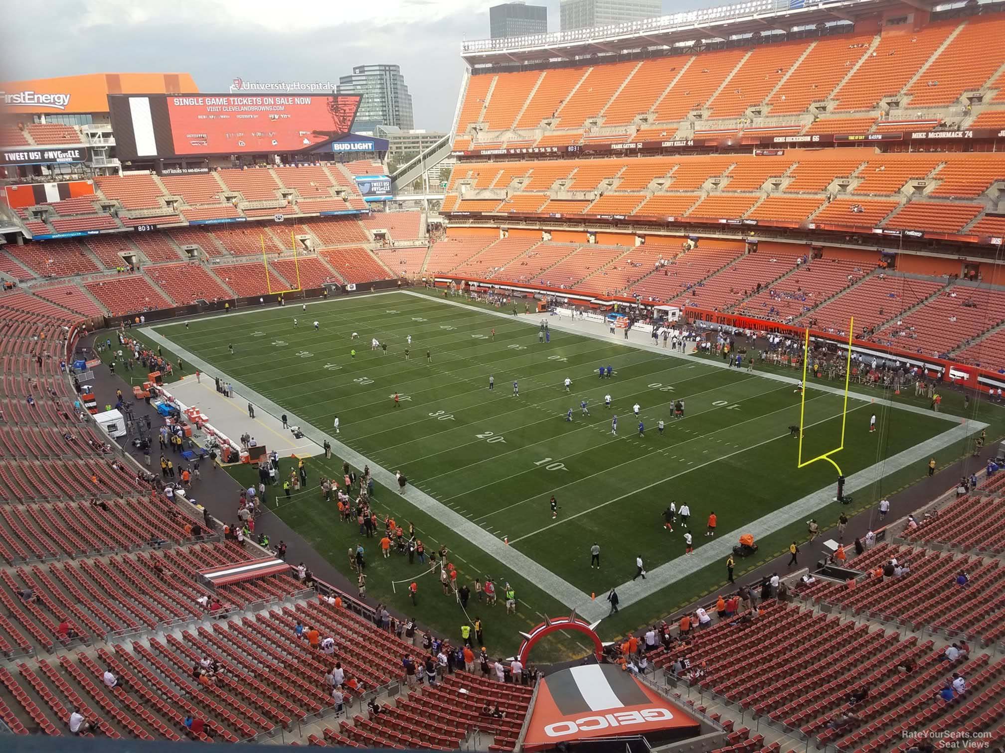 section 542, row 2 seat view  - cleveland browns stadium