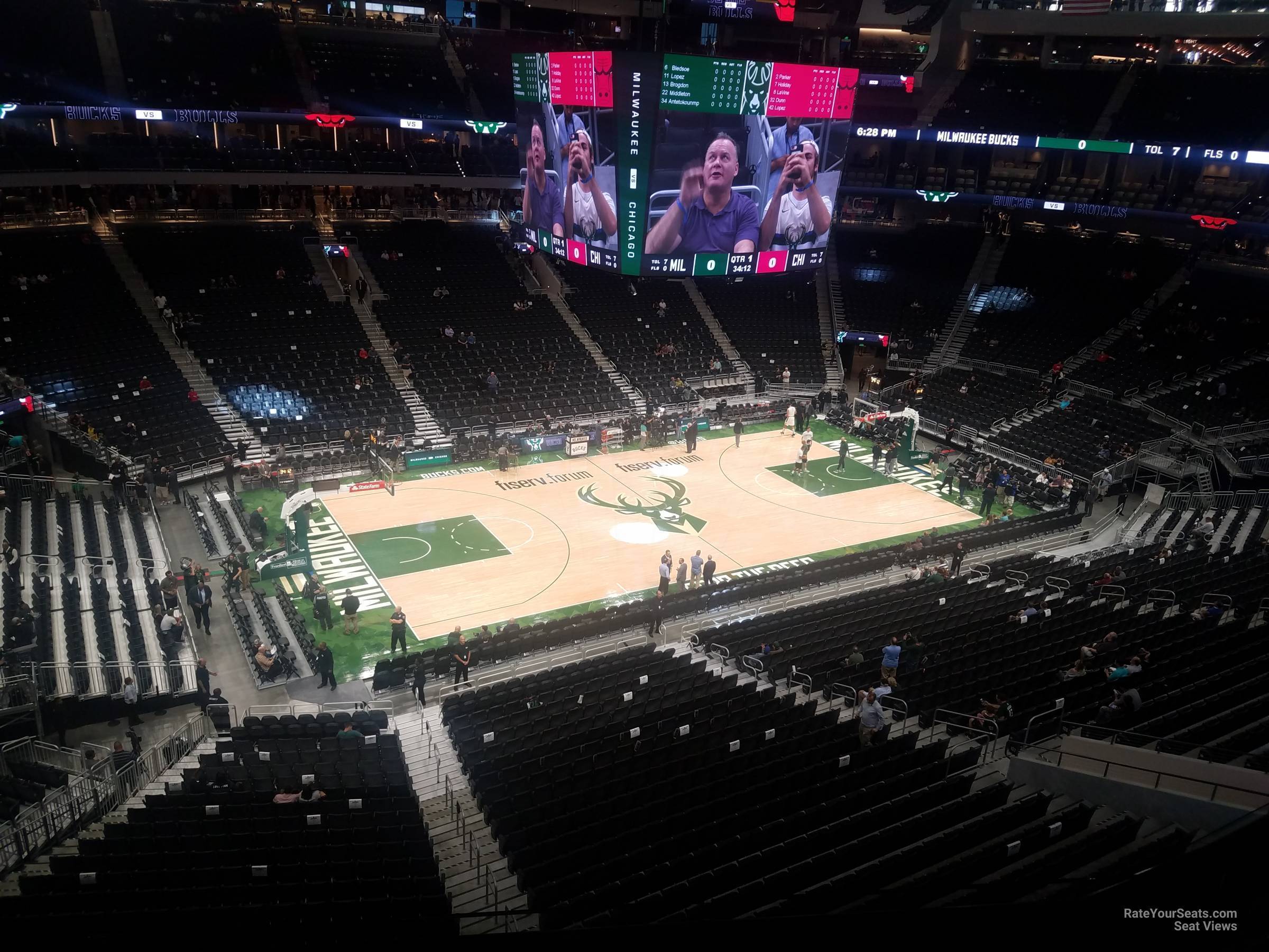 section 210, row 3 seat view  for basketball - fiserv forum