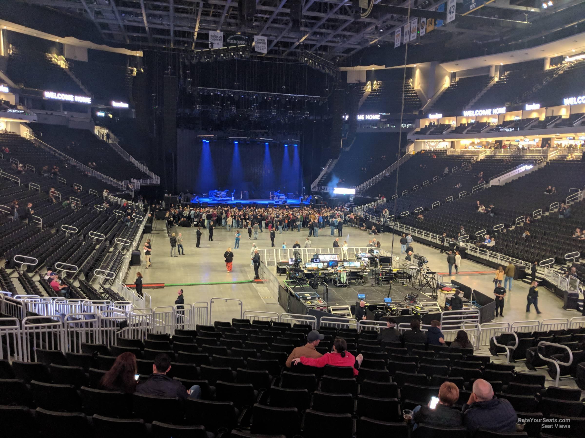 section 102, row 20 seat view  for concert - fiserv forum