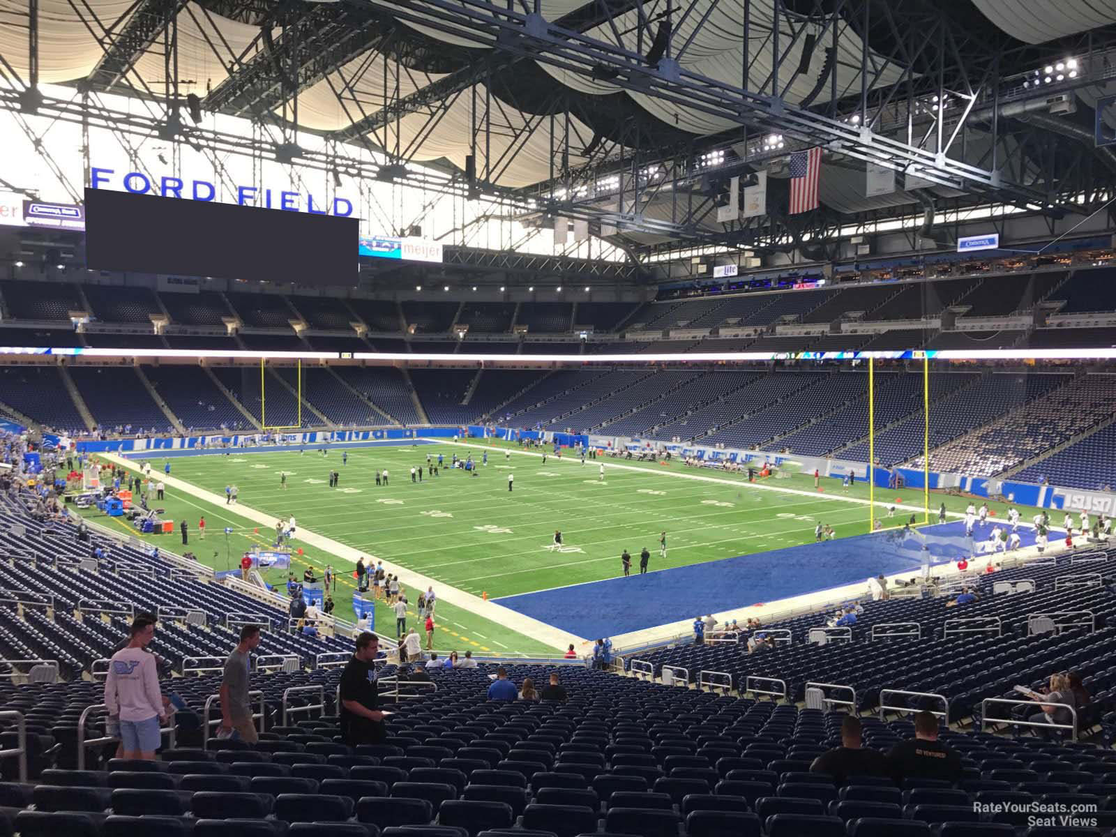 section 113, row 33 seat view  for football - ford field
