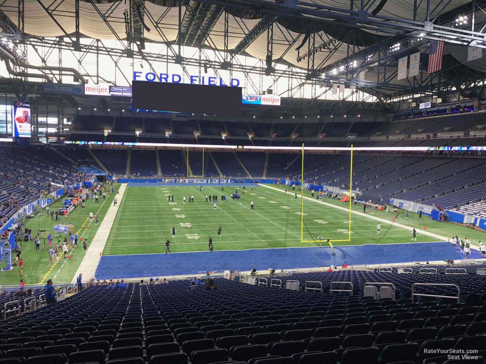 section 115, row 33 seat view  for football - ford field