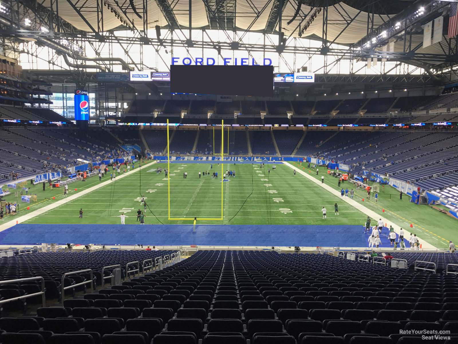 section 117, row 33 seat view  for football - ford field
