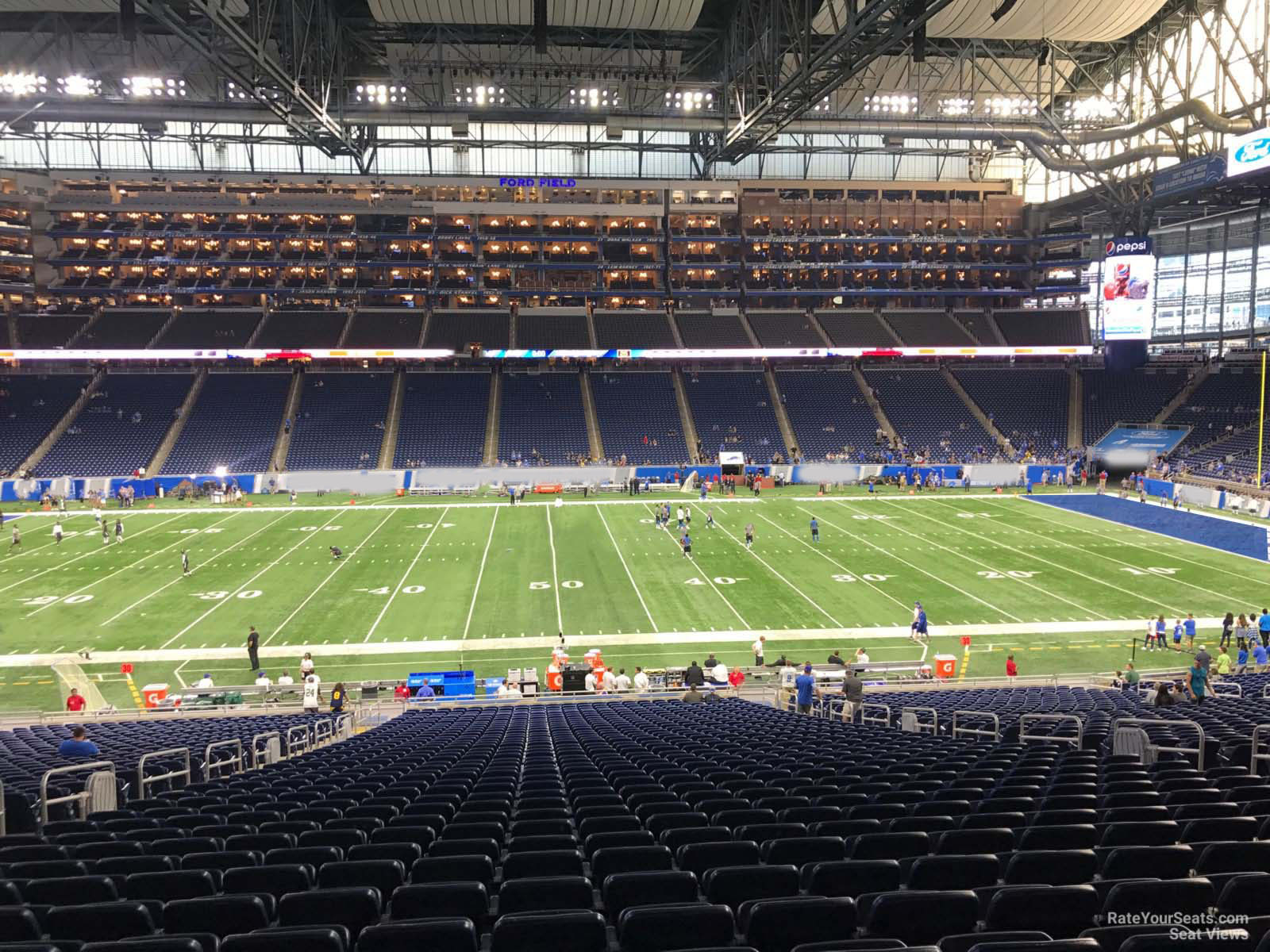 section 127, row 33 seat view  for football - ford field
