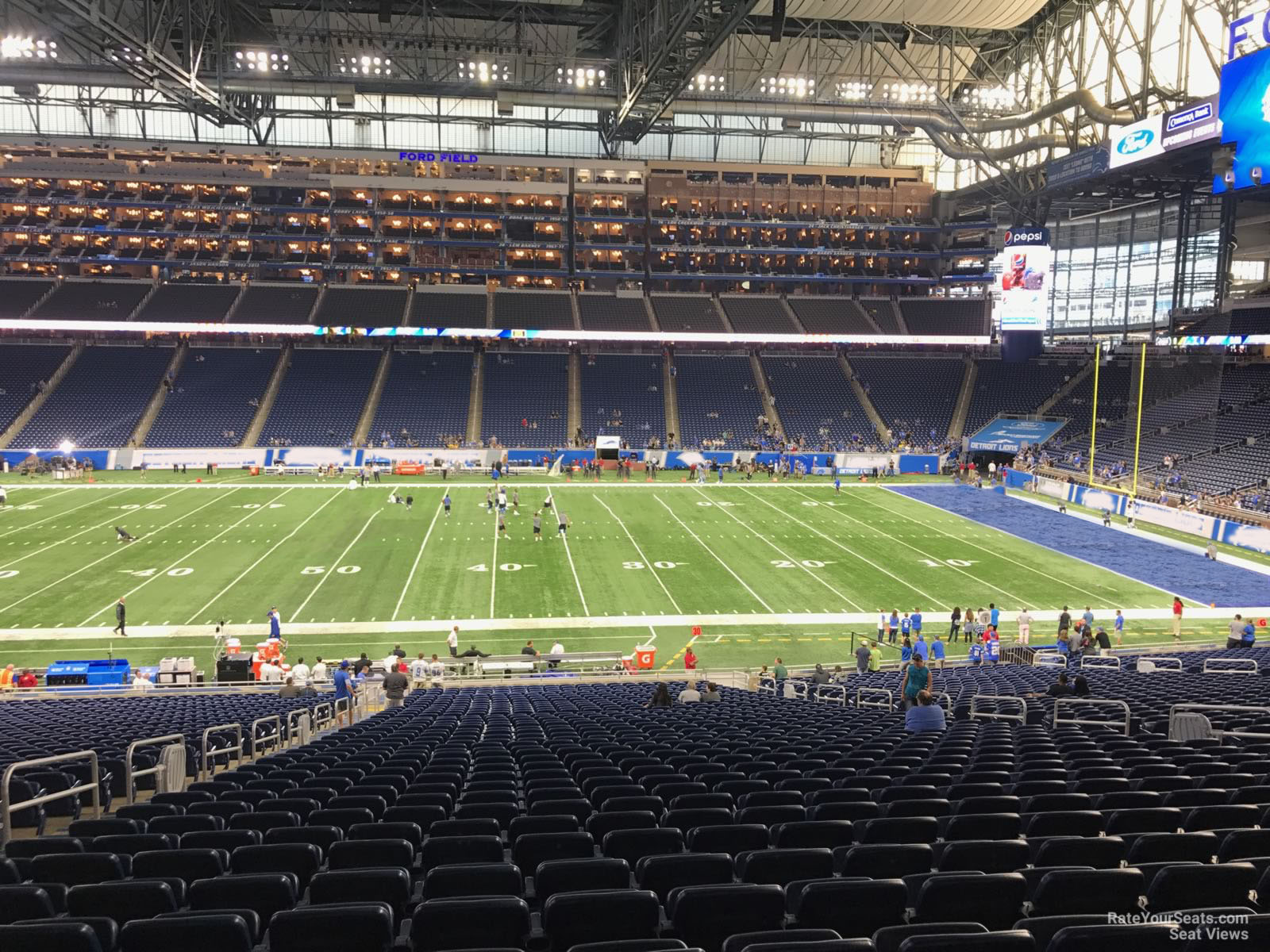 section 128, row 33 seat view  for football - ford field