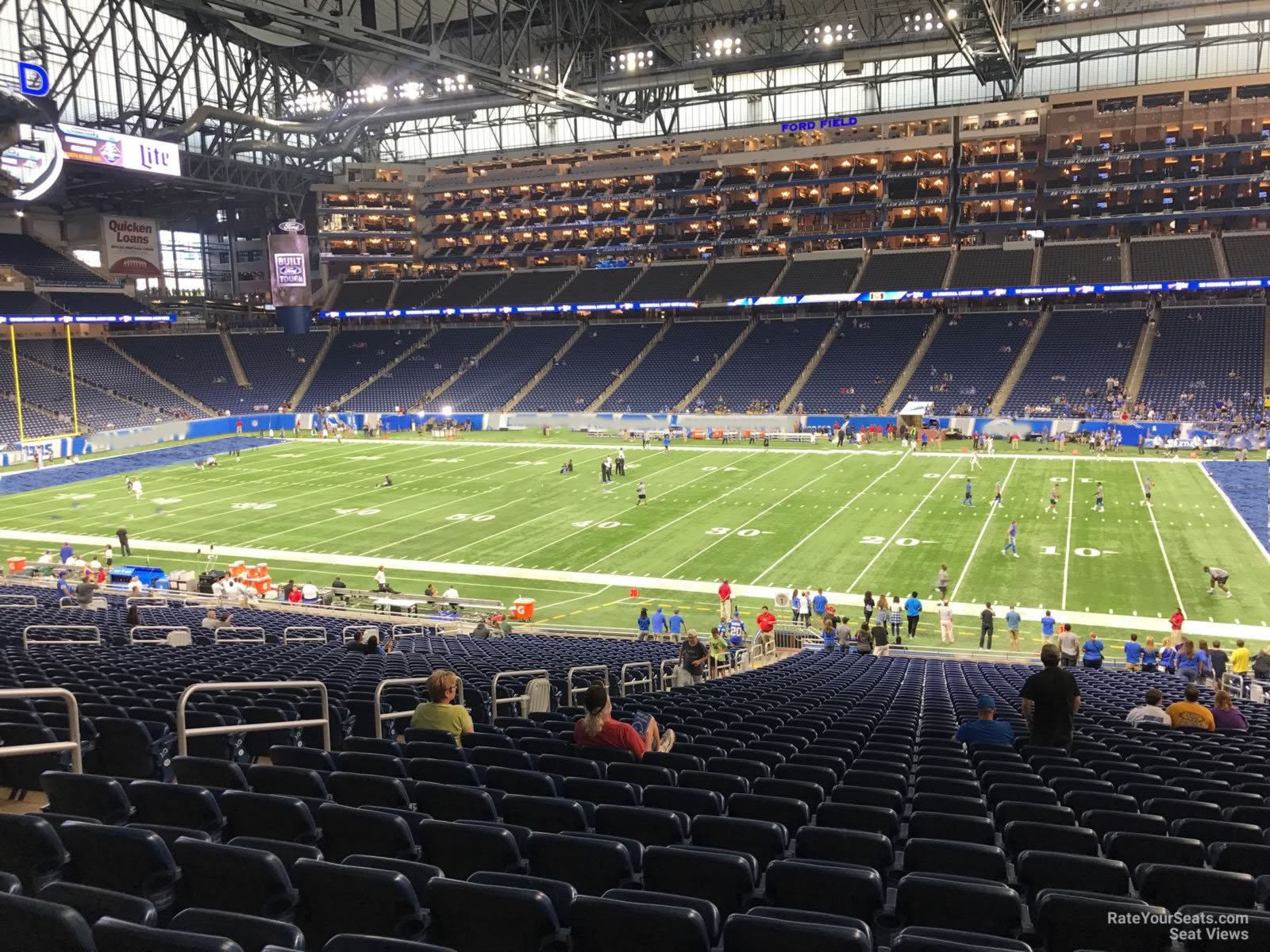 section 130, row 33 seat view  for football - ford field