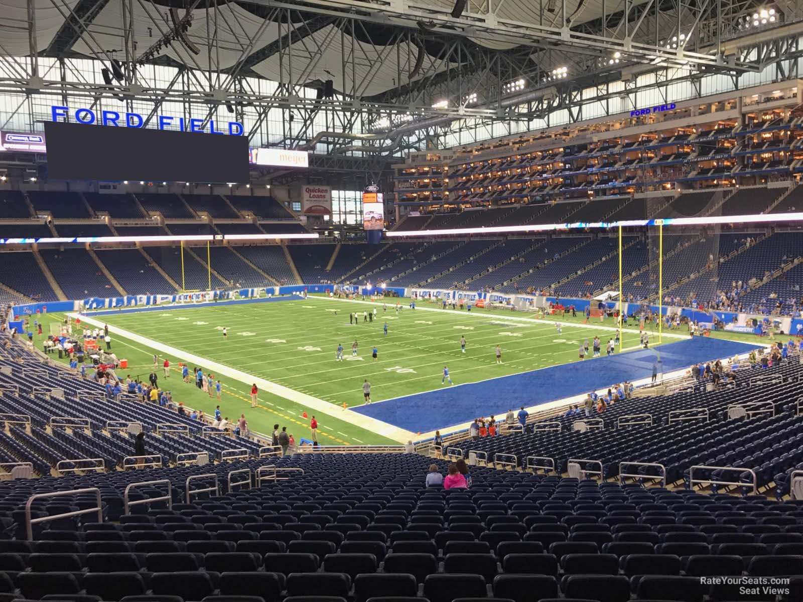 section 134, row 33 seat view  for football - ford field
