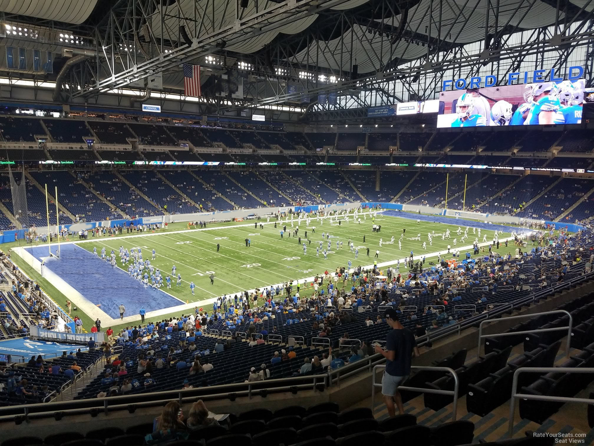 section 200, row 10 seat view  for football - ford field
