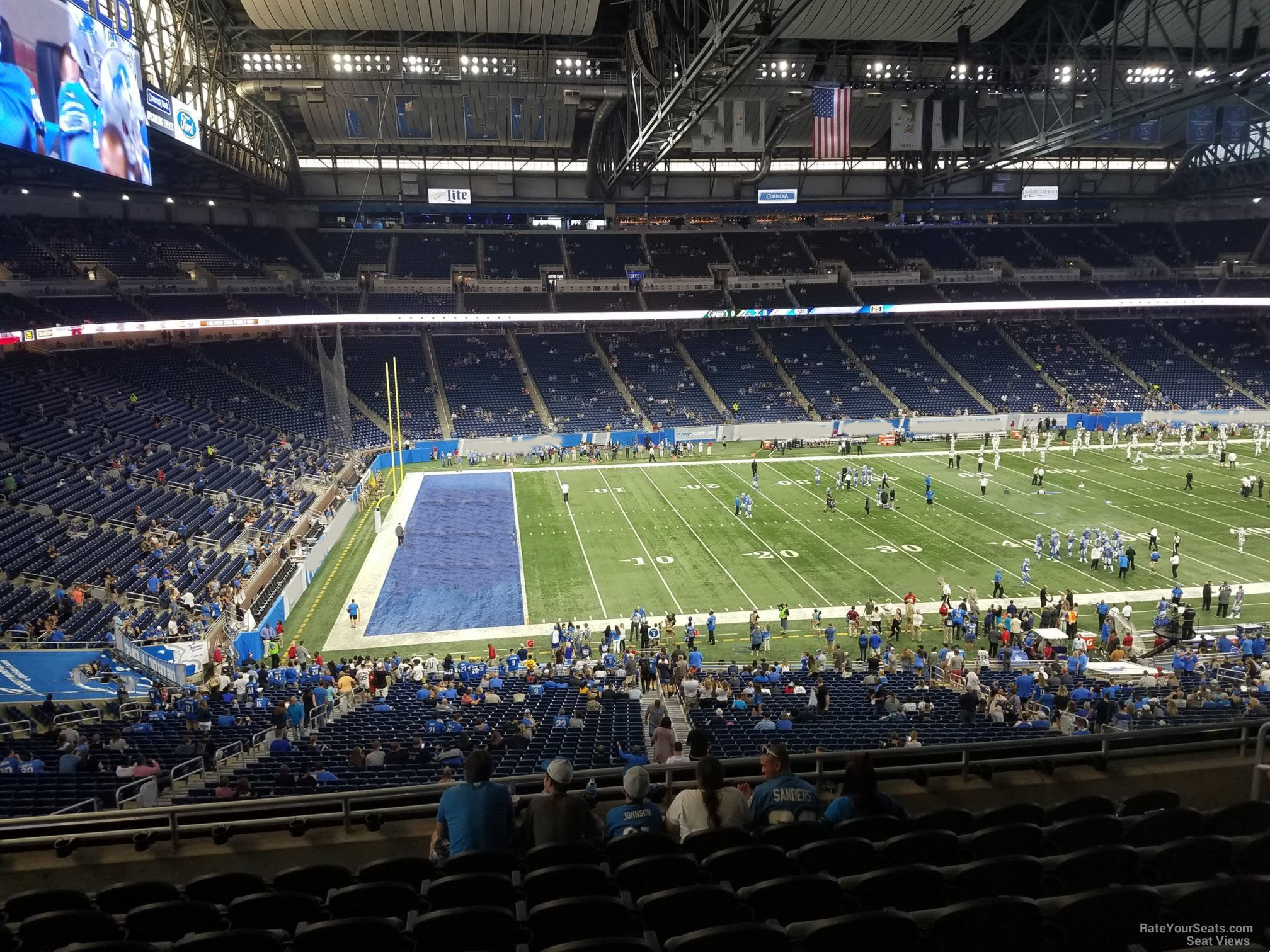 section 203, row 10 seat view  for football - ford field