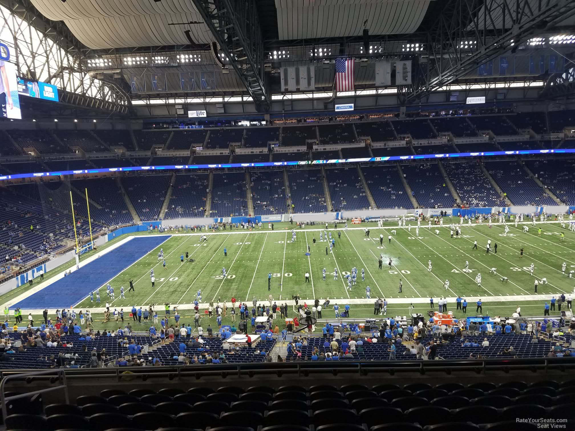 section 206, row 10 seat view  for football - ford field