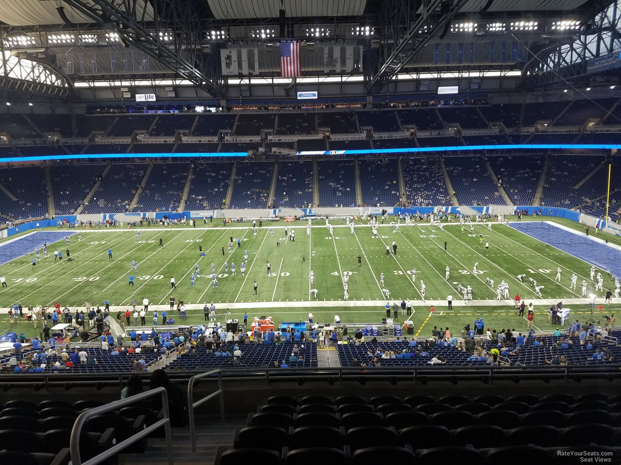 section 208, row 10 seat view  for football - ford field