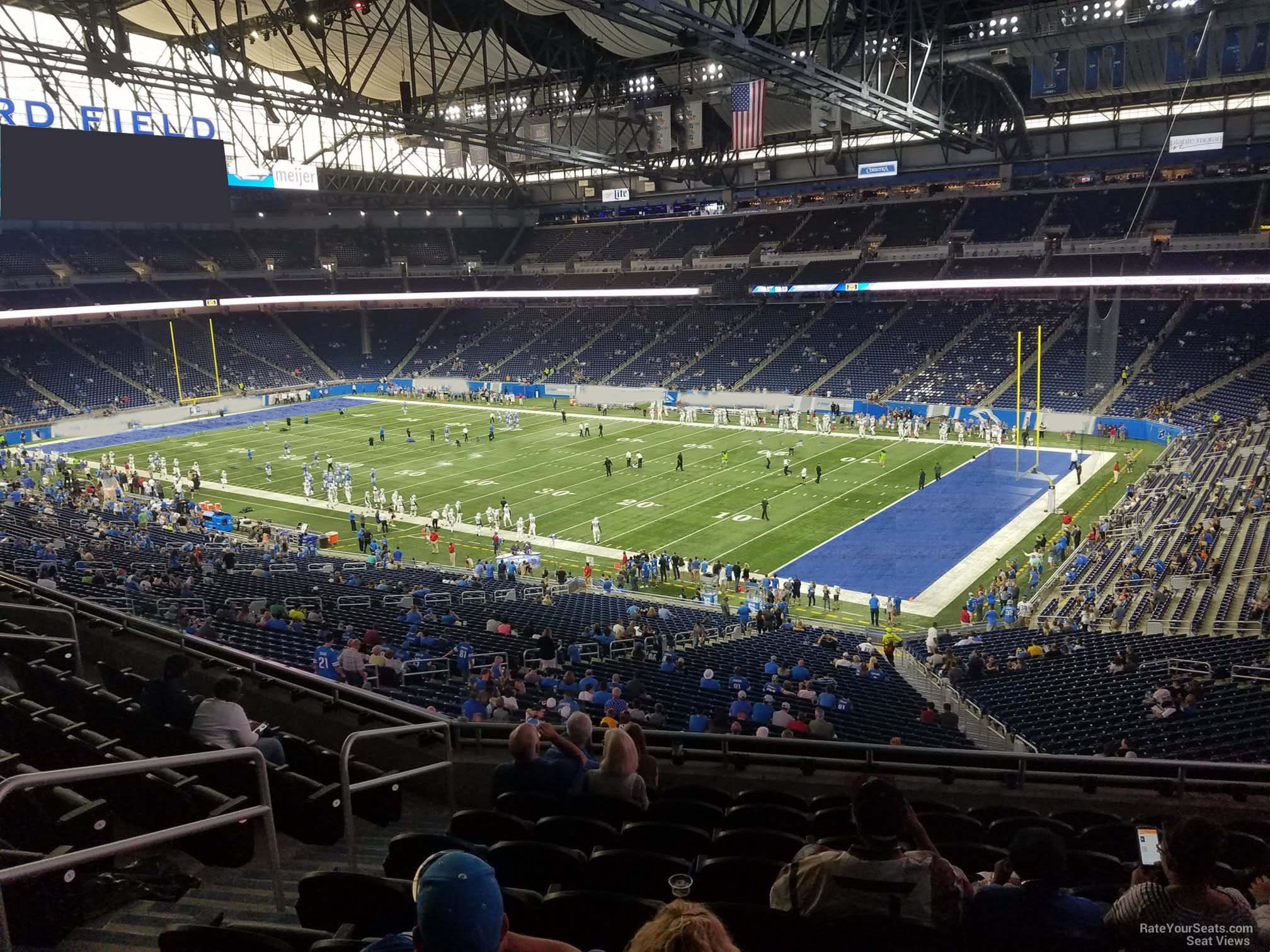 section 214, row 10 seat view  for football - ford field