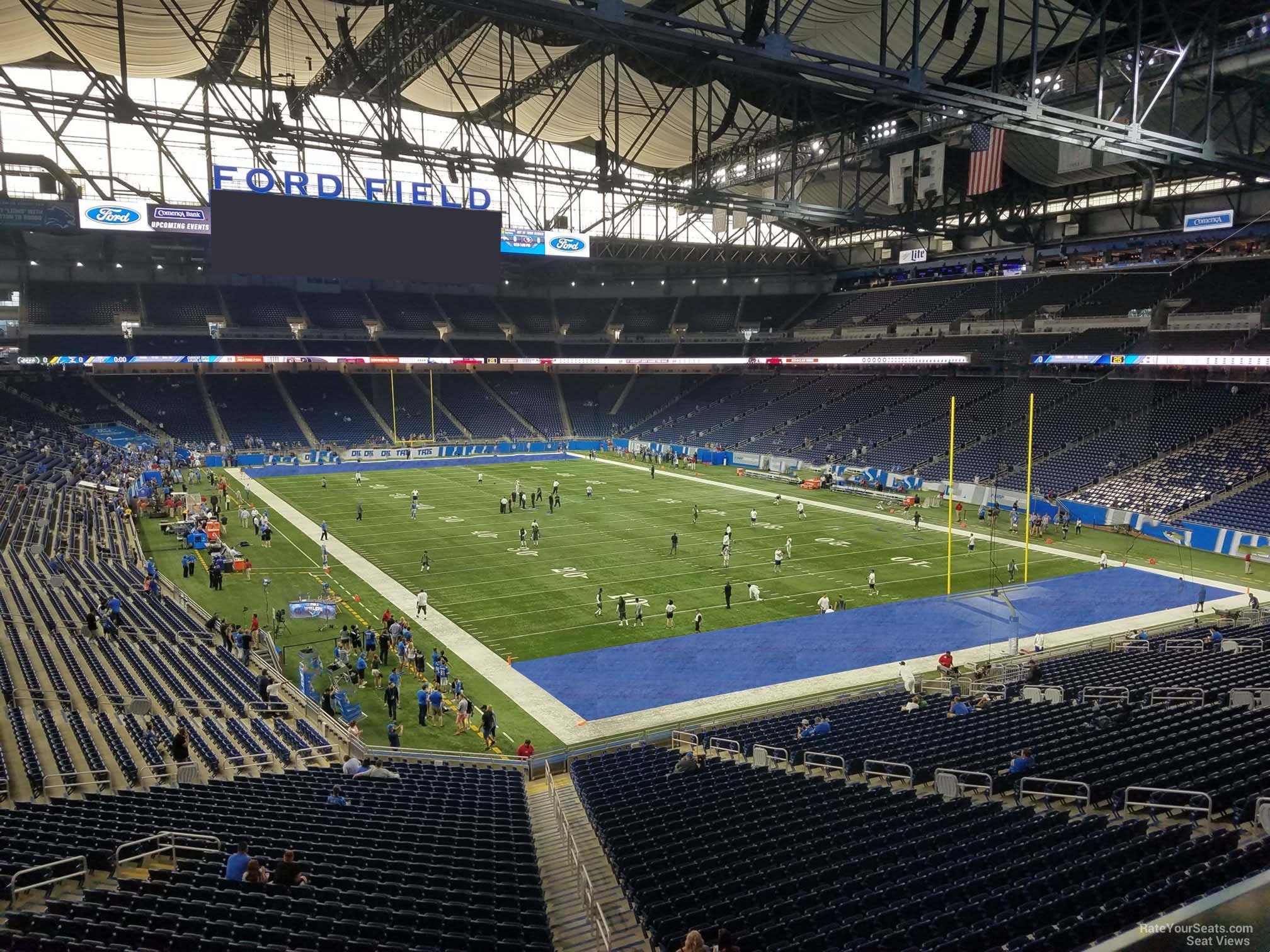 section 215, row 1 seat view  for football - ford field