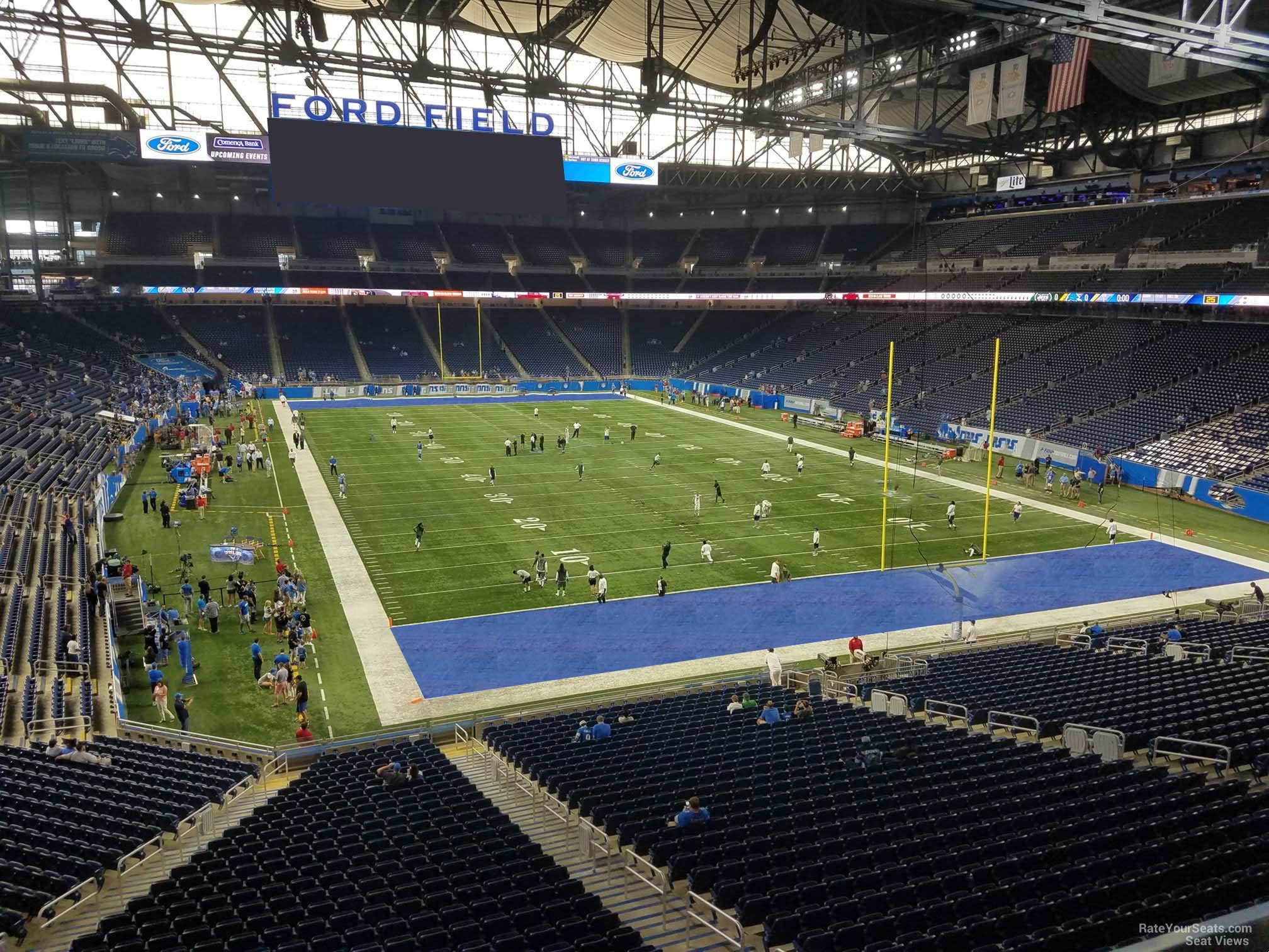 section 216, row 1 seat view  for football - ford field