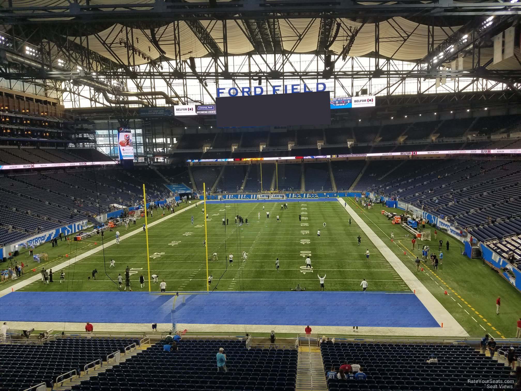 section 219, row 1 seat view  for football - ford field