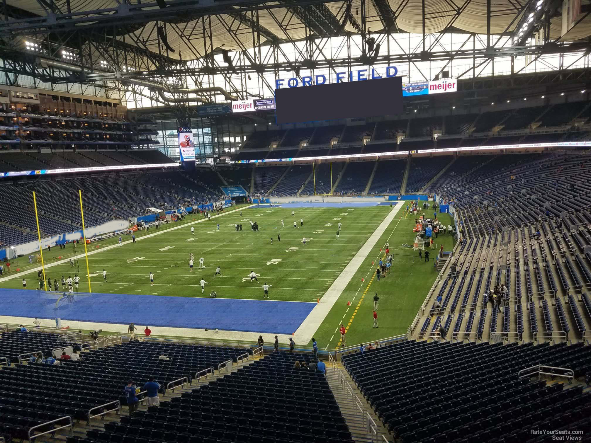 section 221, row 1 seat view  for football - ford field