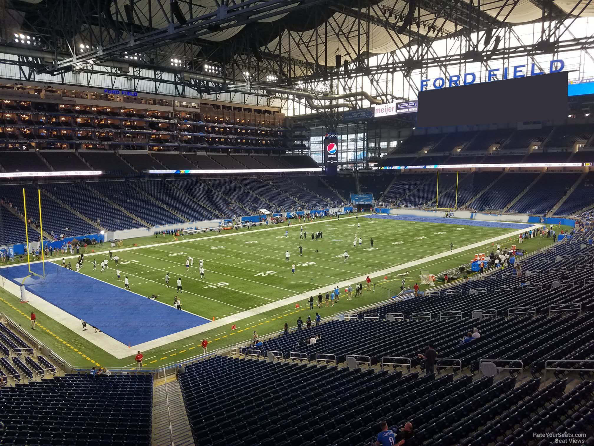 section 224, row 1 seat view  for football - ford field