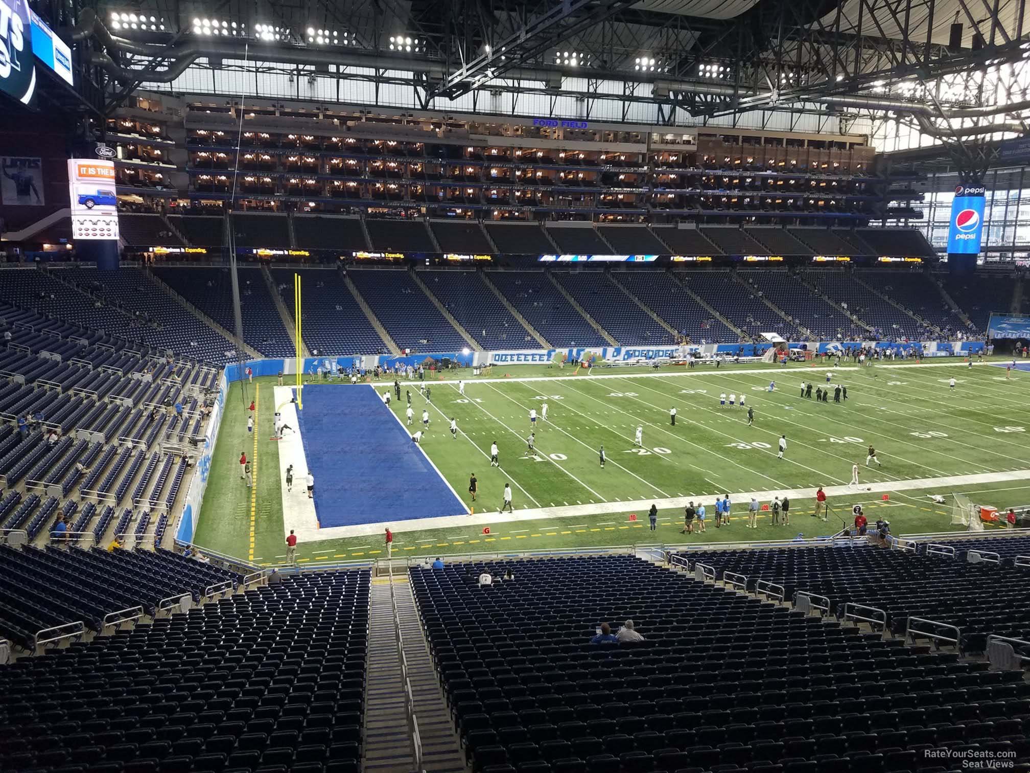 section 226, row 1 seat view  for football - ford field