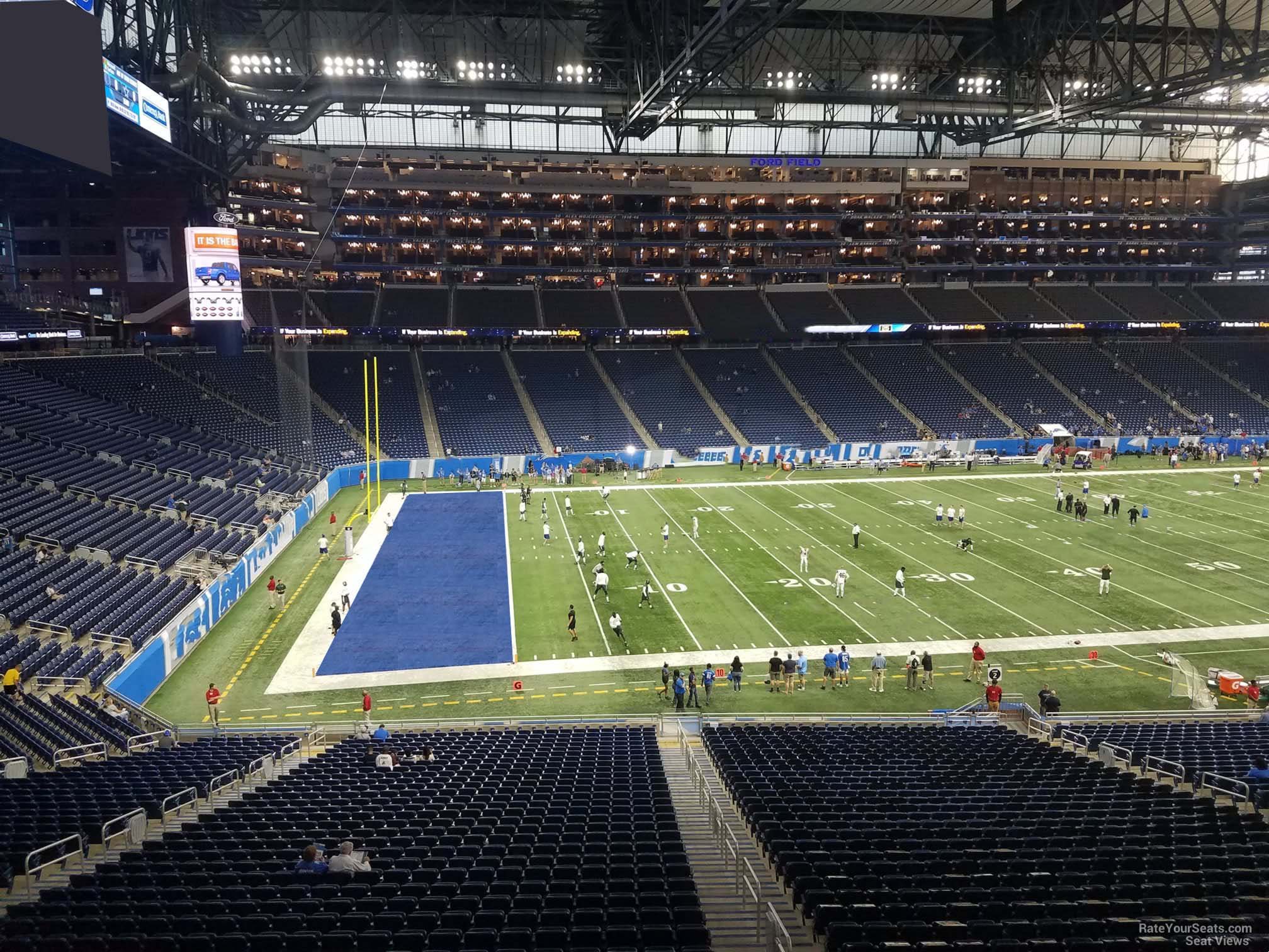 section 227, row 1 seat view  for football - ford field