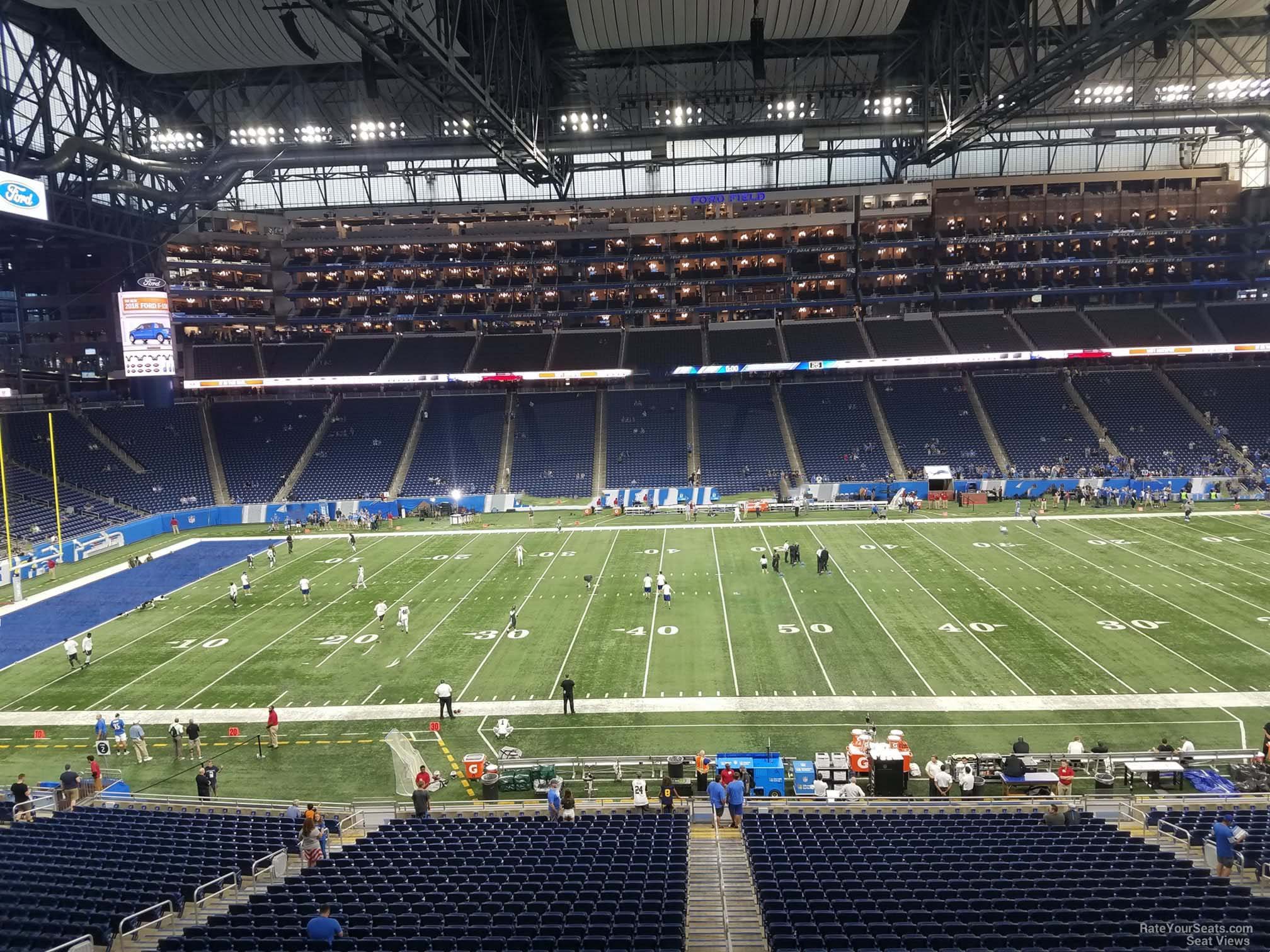 section 230, row 1 seat view  for football - ford field