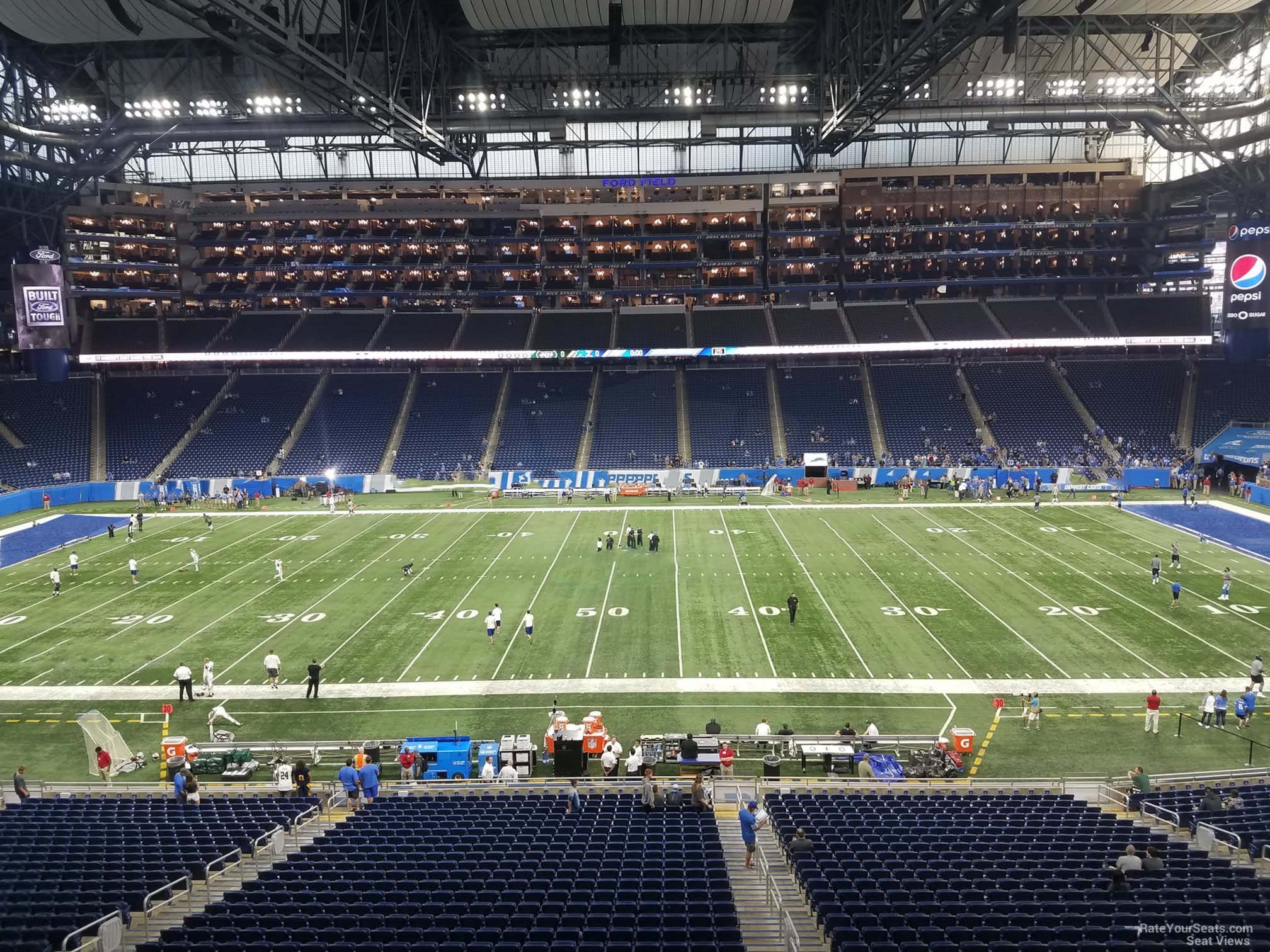 section 231, row 1 seat view  for football - ford field