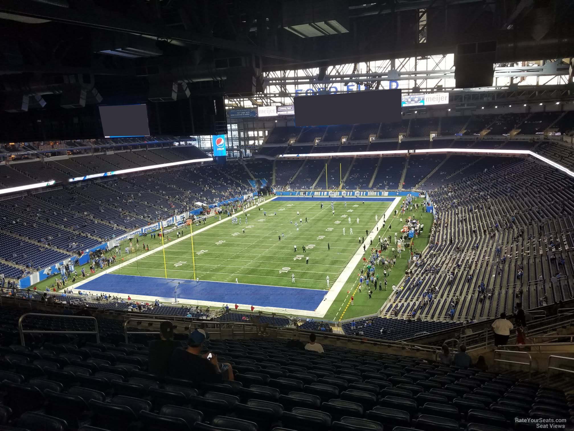 section 321, row 19 seat view  for football - ford field