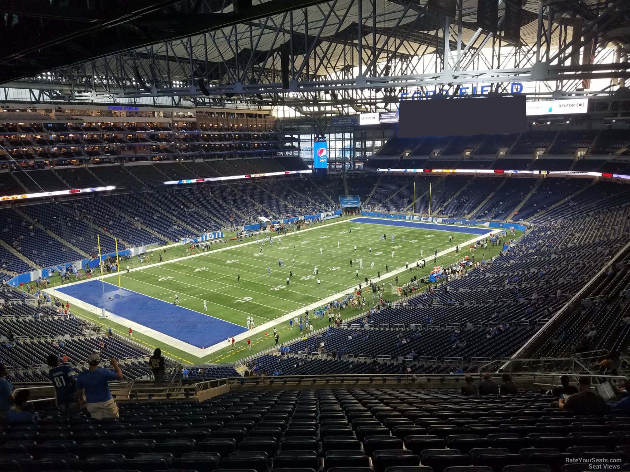 section 324, row 19 seat view  for football - ford field