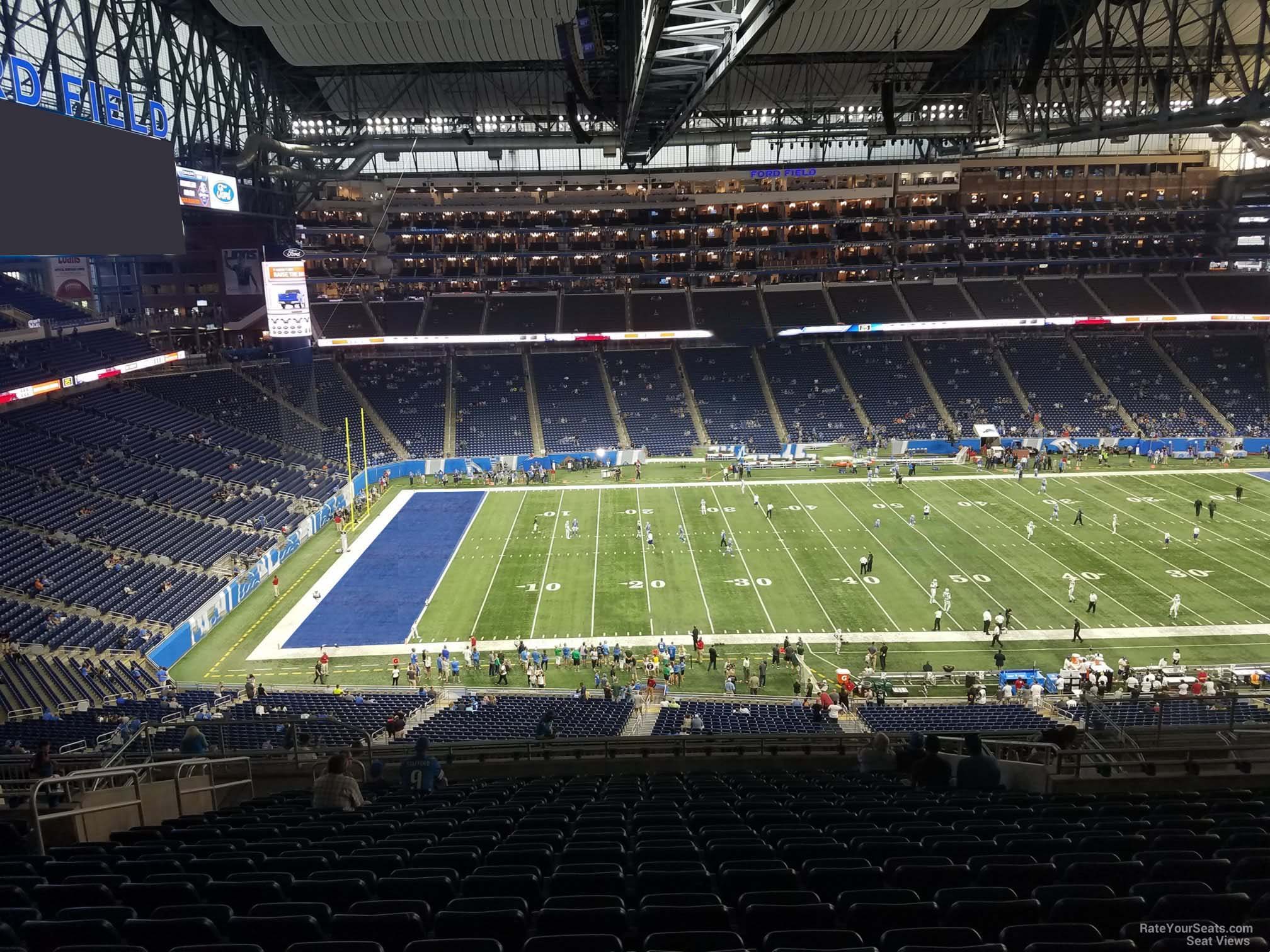 section 329, row 19 seat view  for football - ford field