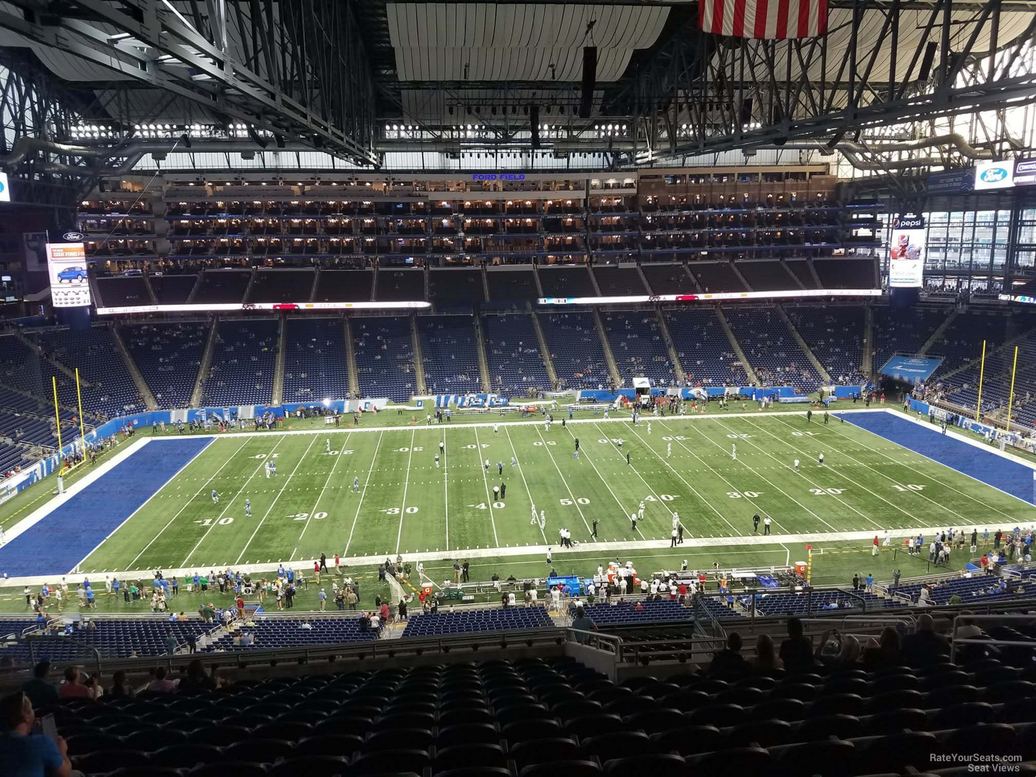 section 330, row 19 seat view  for football - ford field