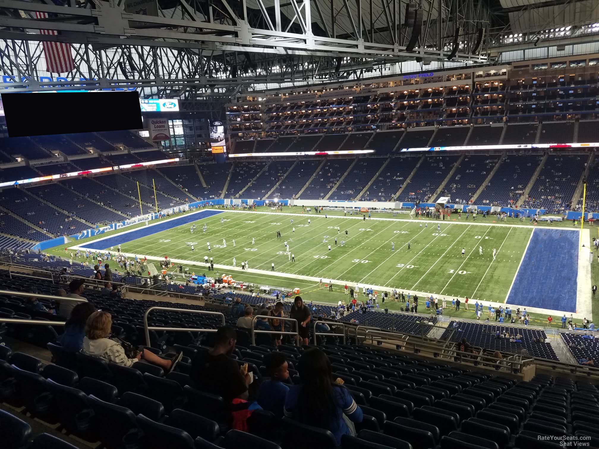 section 335, row 19 seat view  for football - ford field