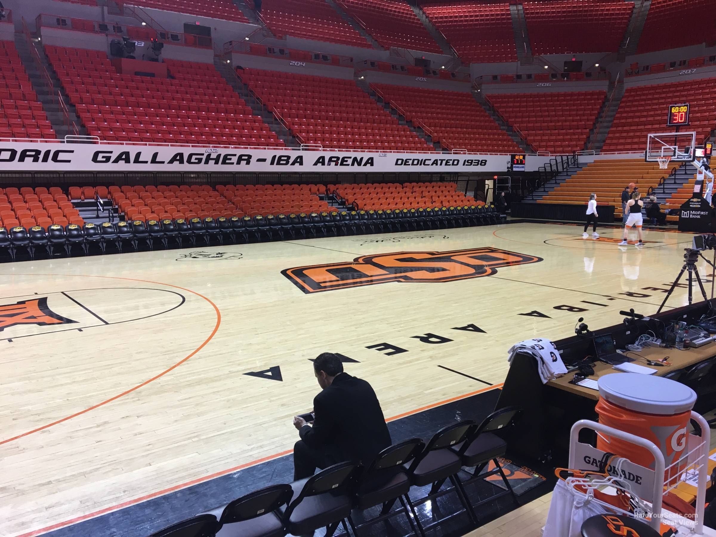 section 109, row 3 seat view  - gallagher-iba arena