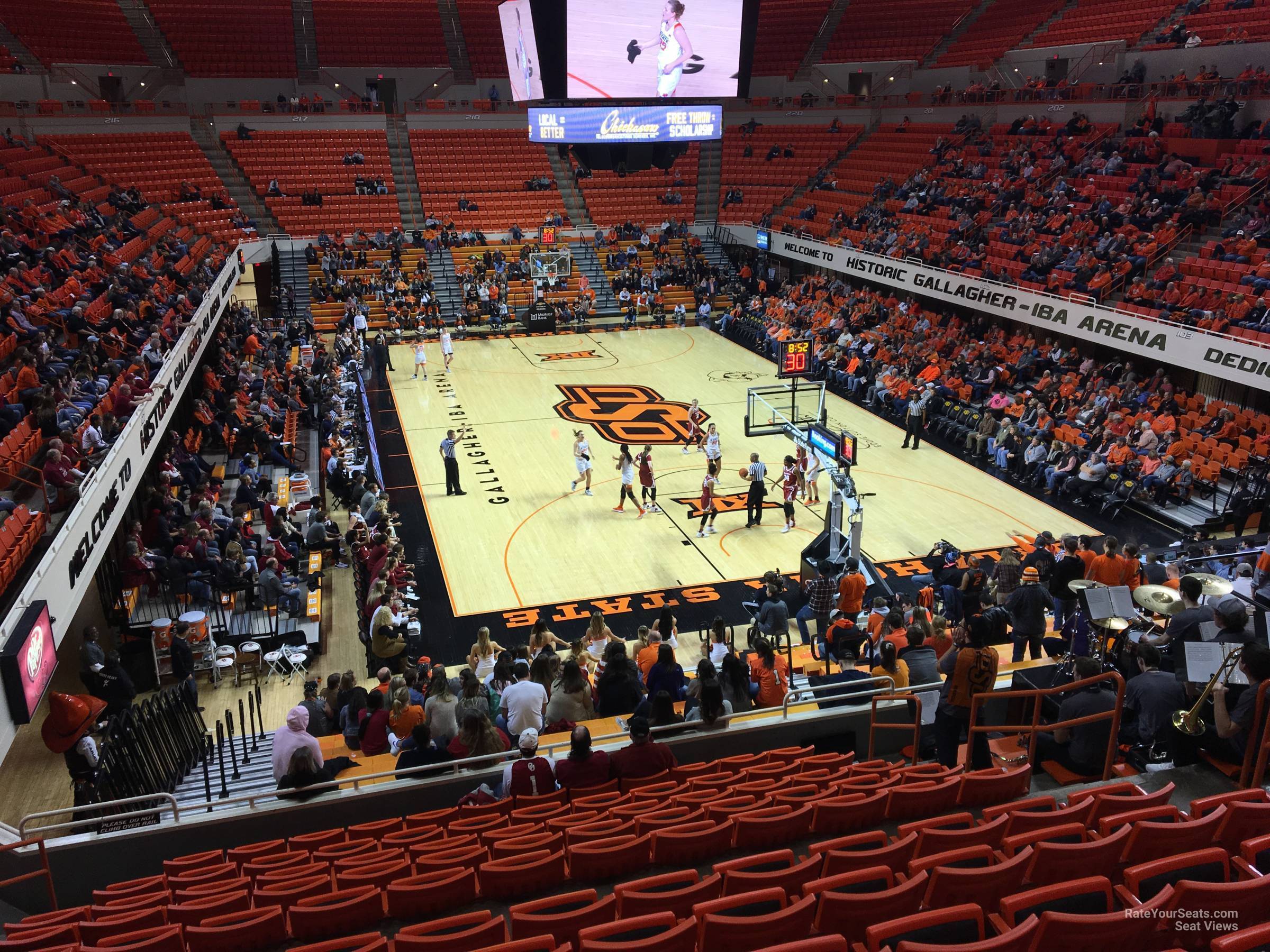 section 209, row 13 seat view  - gallagher-iba arena